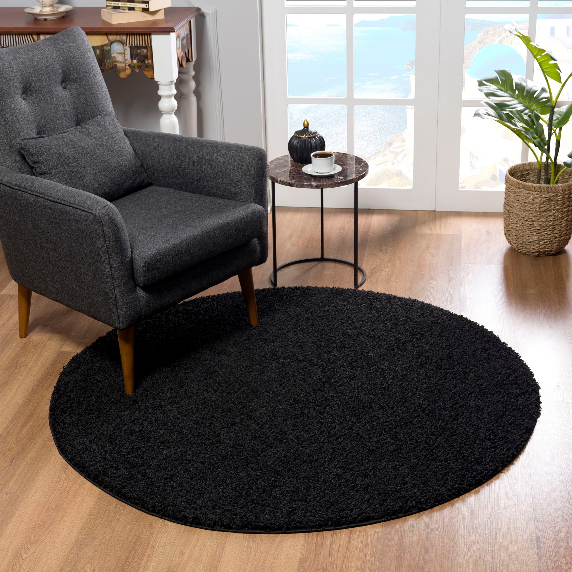 Sanat Hochflor-Teppich »LOCA«, rund, 30 mm Höhe, Wohnzimmer, Langflor, Shaggy, Schlafzimmer