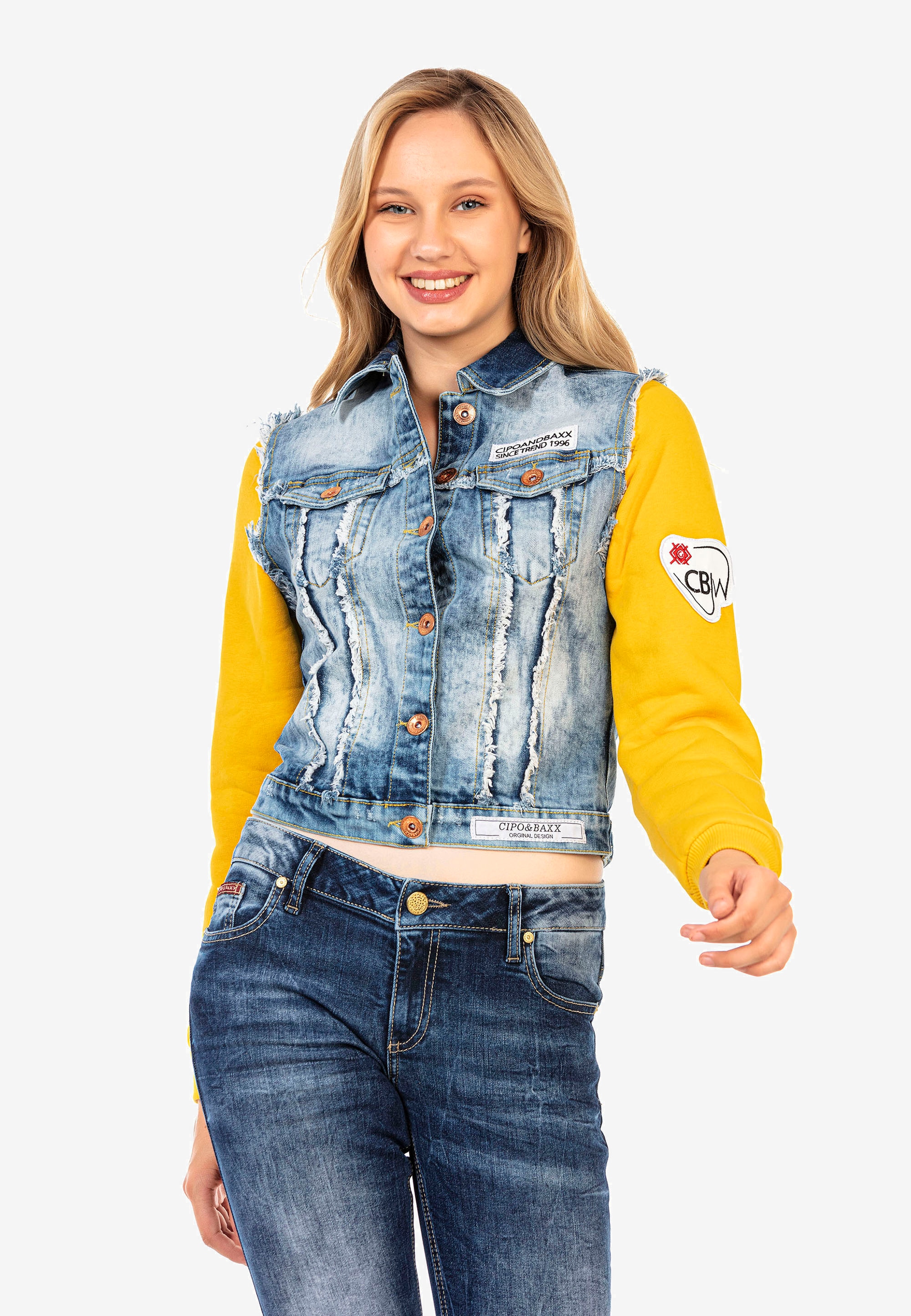 Jeansjacke, im sportlichen Look