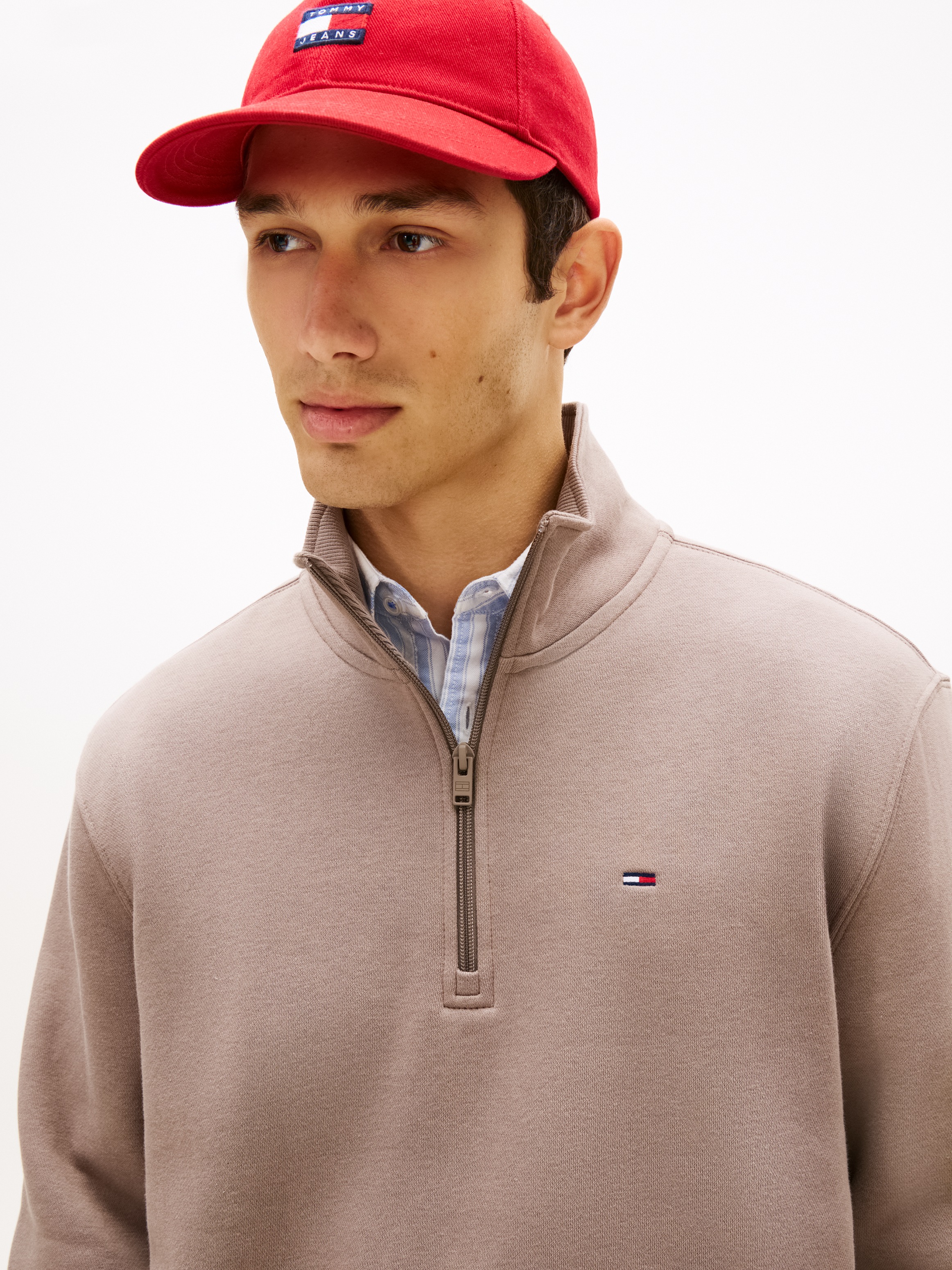 Tommy Jeans Sweatshirt »TJM REGULAR  FLEECE 1/4 ZIP MOCK NECK«, mit Fleece
