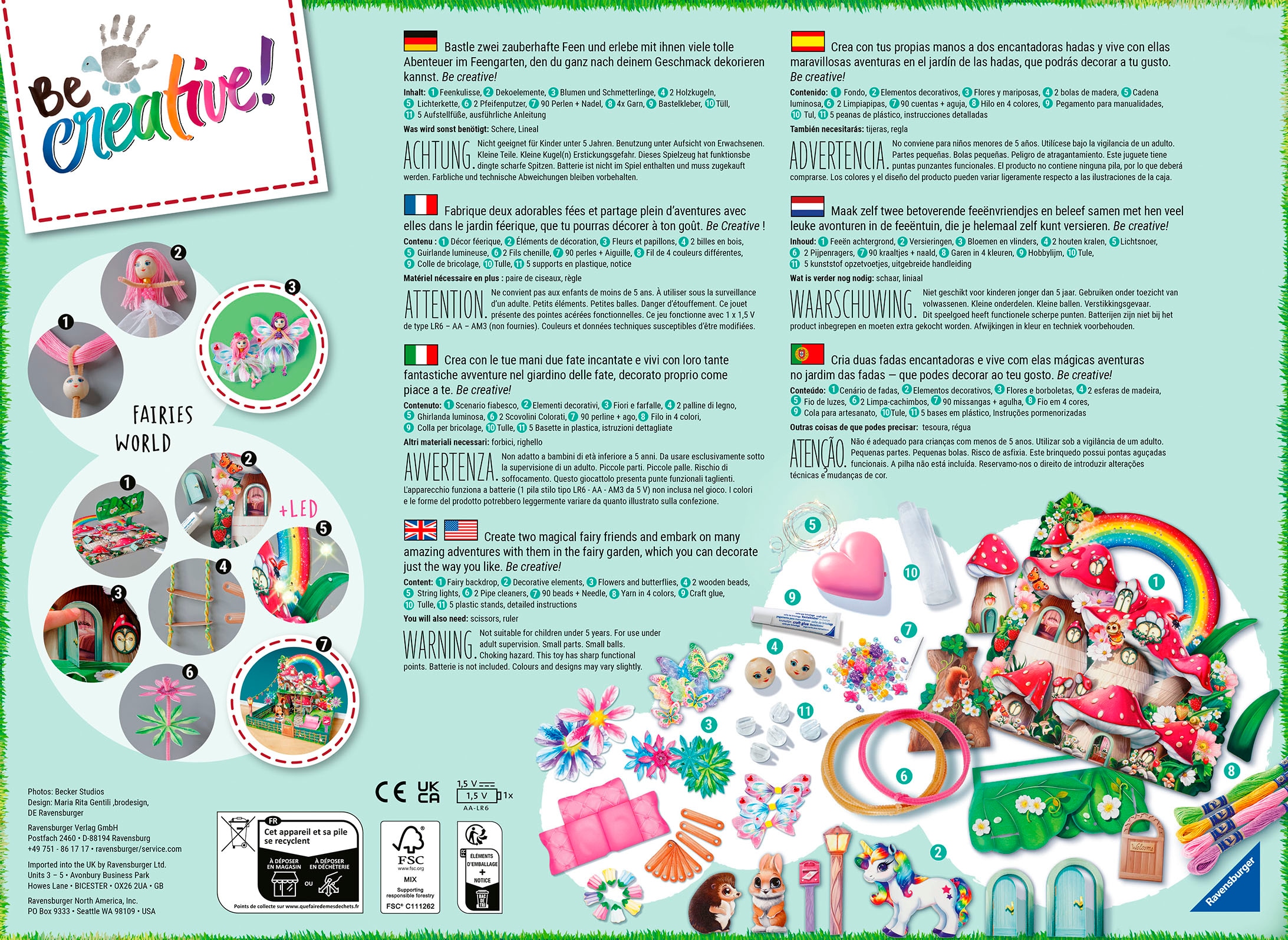 Ravensburger Kreativset »BeCreative, Bastelset DIY Feenwelt« Made in Europe