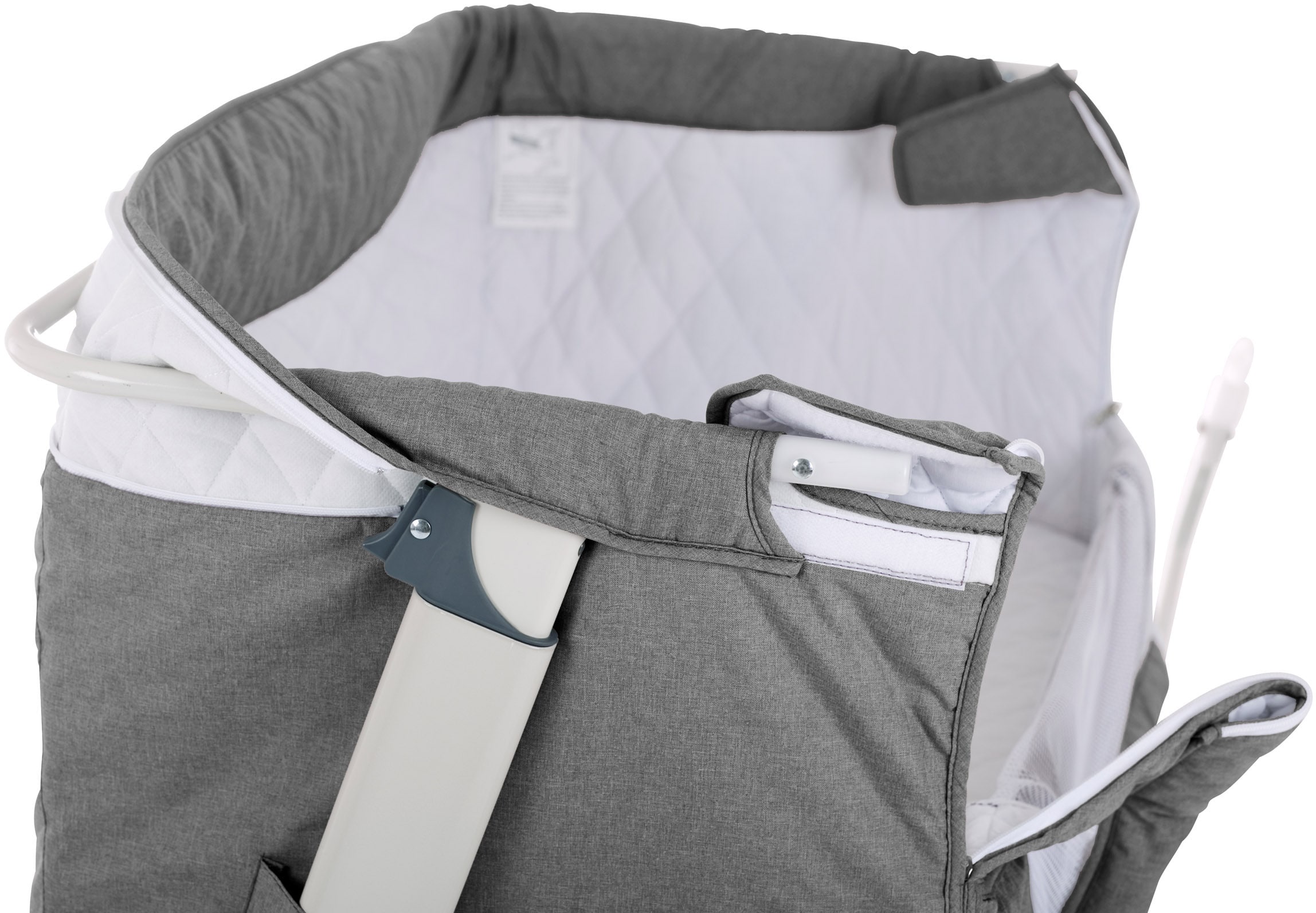 BabyGo Beistellbett »Together, grey«, faltbar