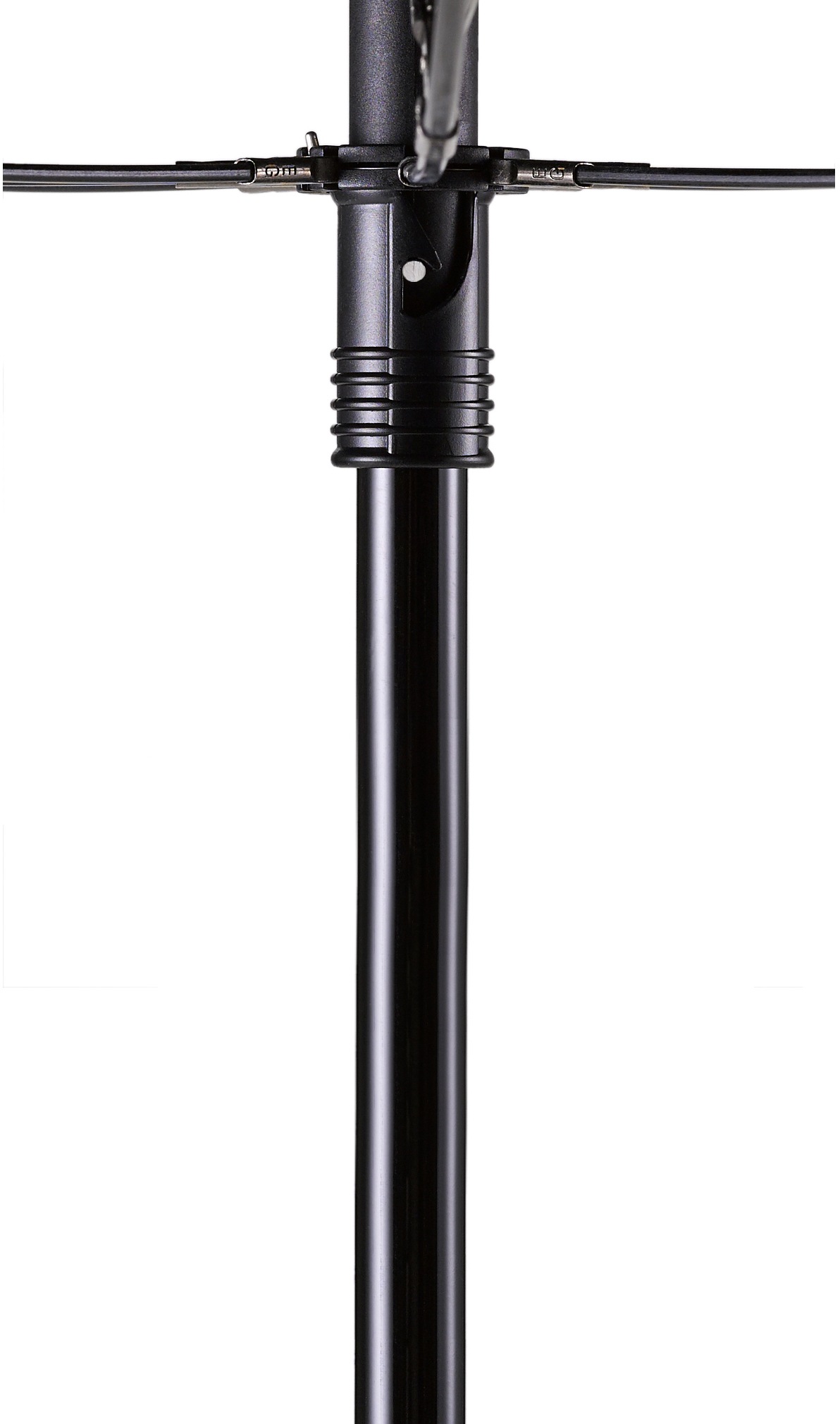 EuroSCHIRM® Taschenregenschirm »teleScope handsfree, silber«, zweifach ausziehbarer Schaft, handfrei tragbar und mit UV-Schutz 50+