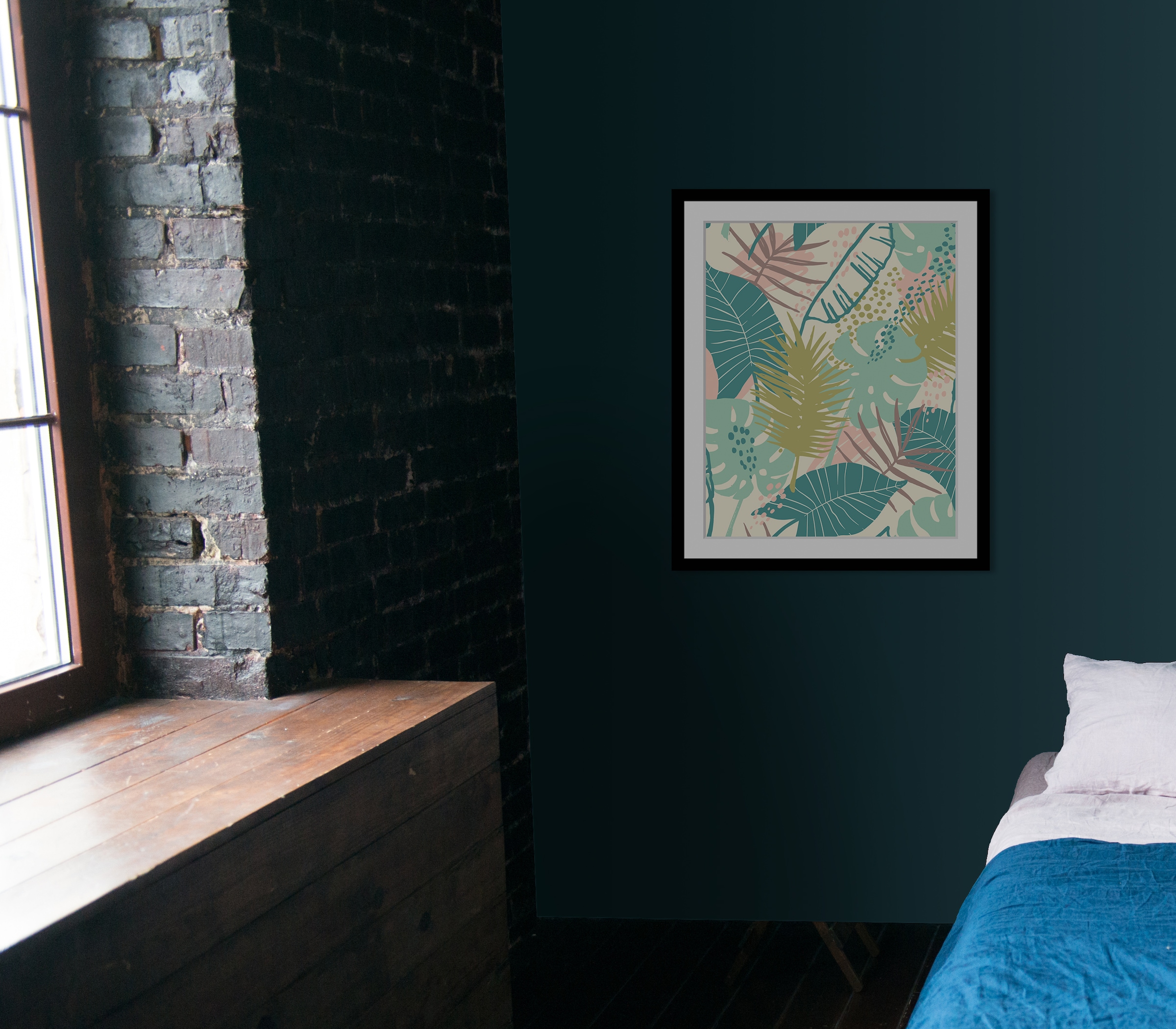 queence Bild »Marika«, HD Premium Poster-Druck inkl. Holzrahmen
