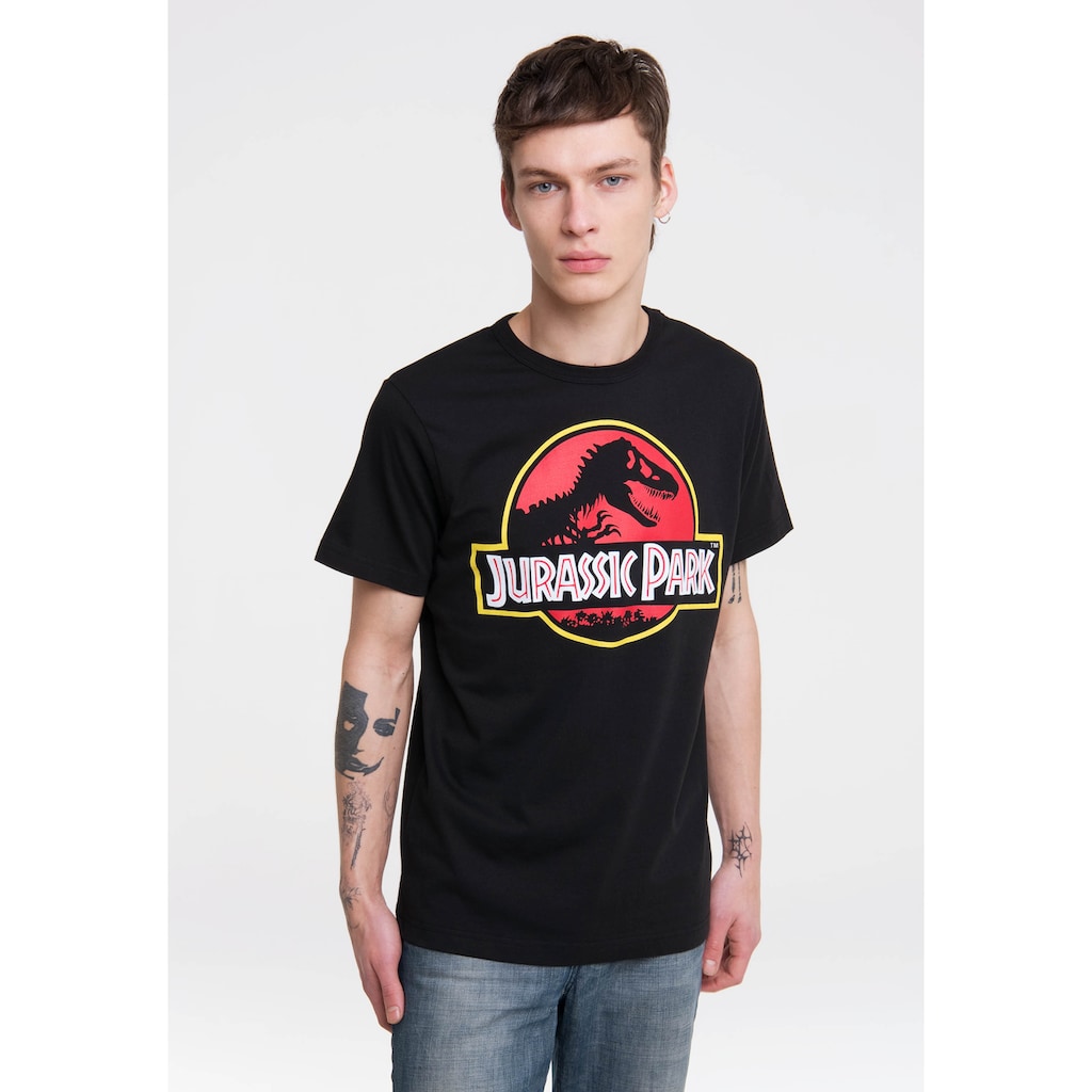 LOGOSHIRT T-Shirt »Jurassic Park Logo« mit coolem Print