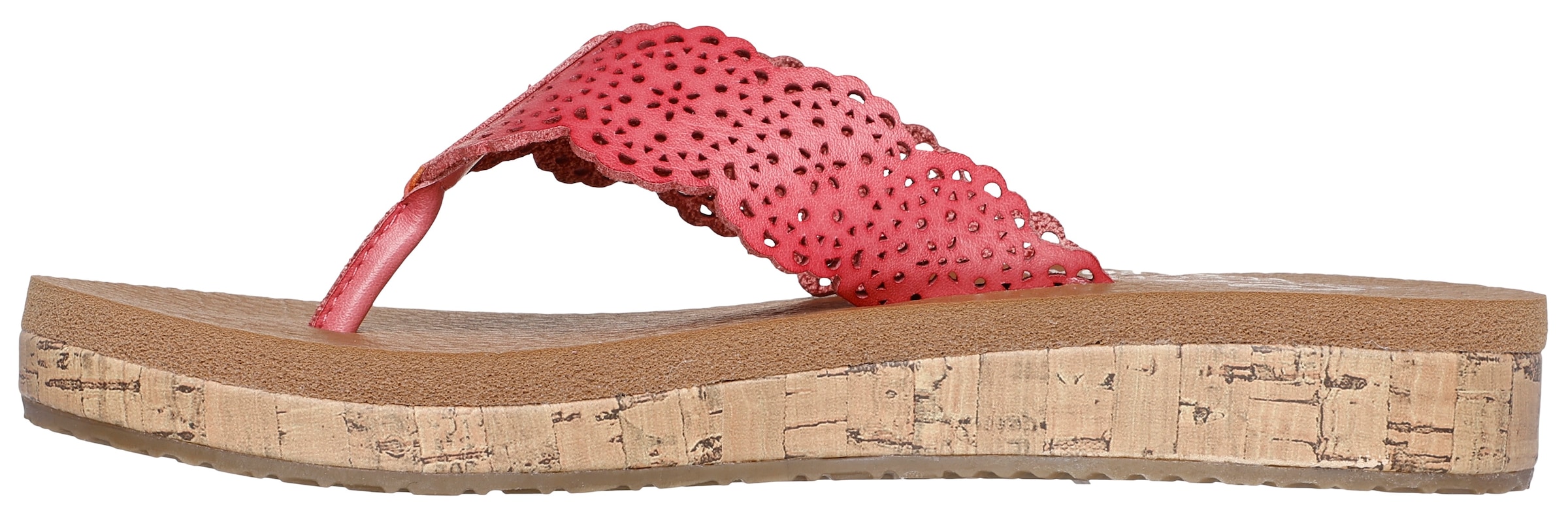 Skechers Zehentrenner »SANDCOMBER«, Dianette, Pantolette, Keilsandale, Falche Schuhe mit Lasercut