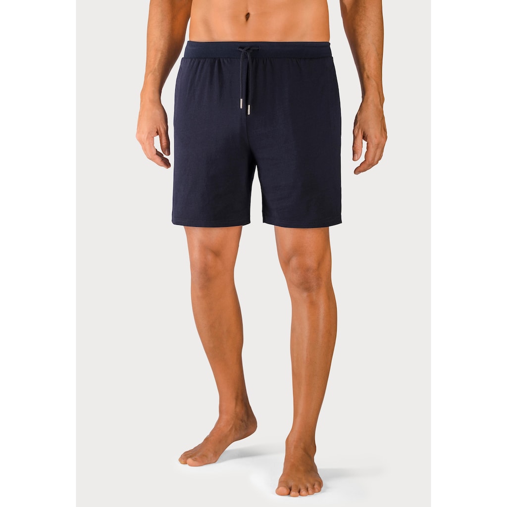 AUTHENTIC UNDERWEAR Schlafshorts »kurze Relaxshort, mit Kordel, Jogginghose,«, aus reiner Baumwolle