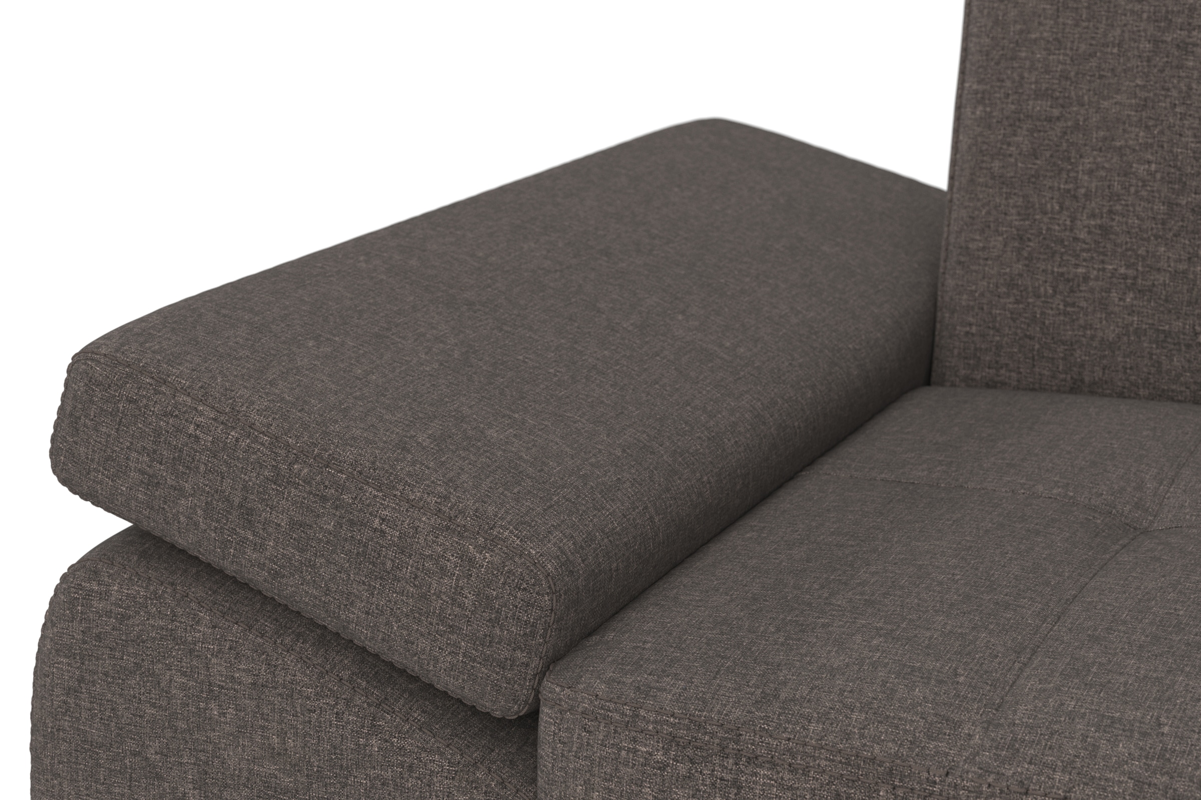 DOMO collection Ecksofa »Capelo L-Form«, mit Armteilverstellung, wahlweise mit Bettfunktion, Federkern