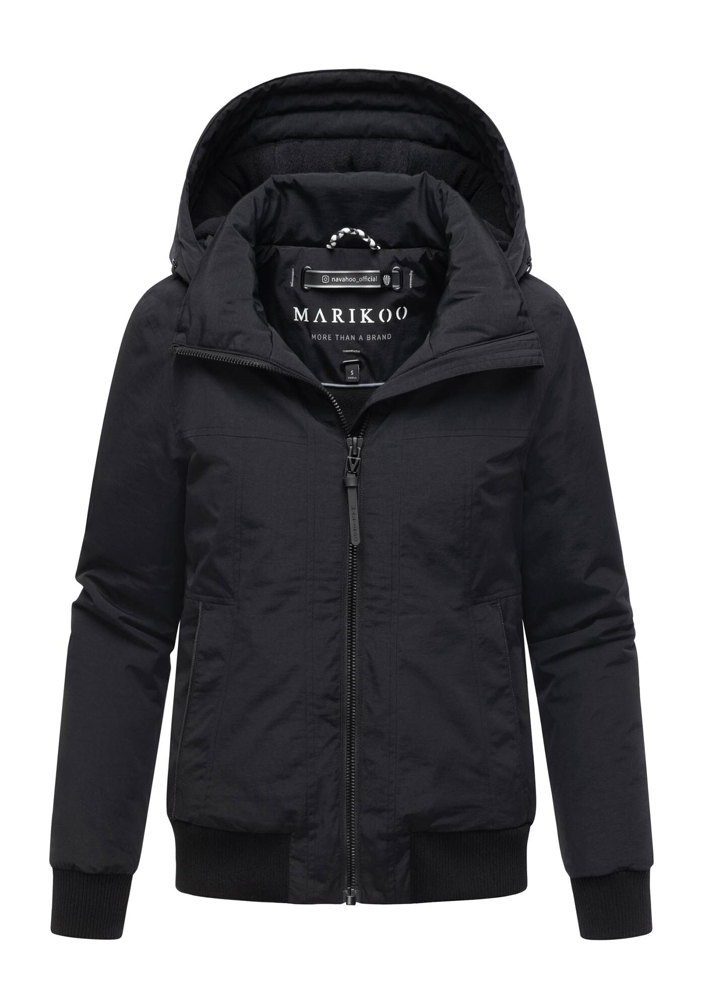 Marikoo Winterjacke »Mooni 16«, Gefütterte Winterjacke mit Kapuze und Kordelzug
