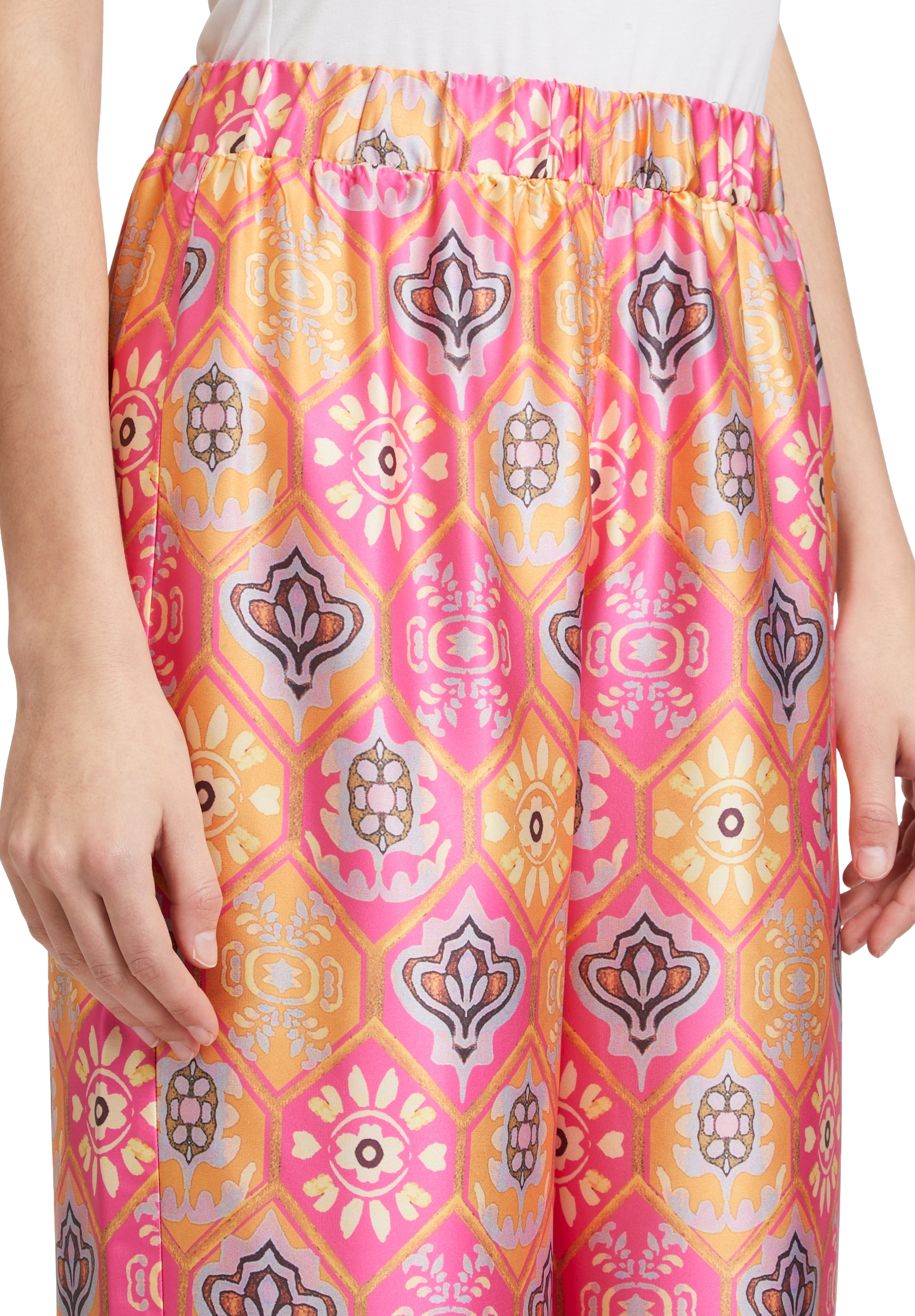 Cartoon Palazzohose »Cartoon Palazzo-Hose mit weitem Bein«, Material