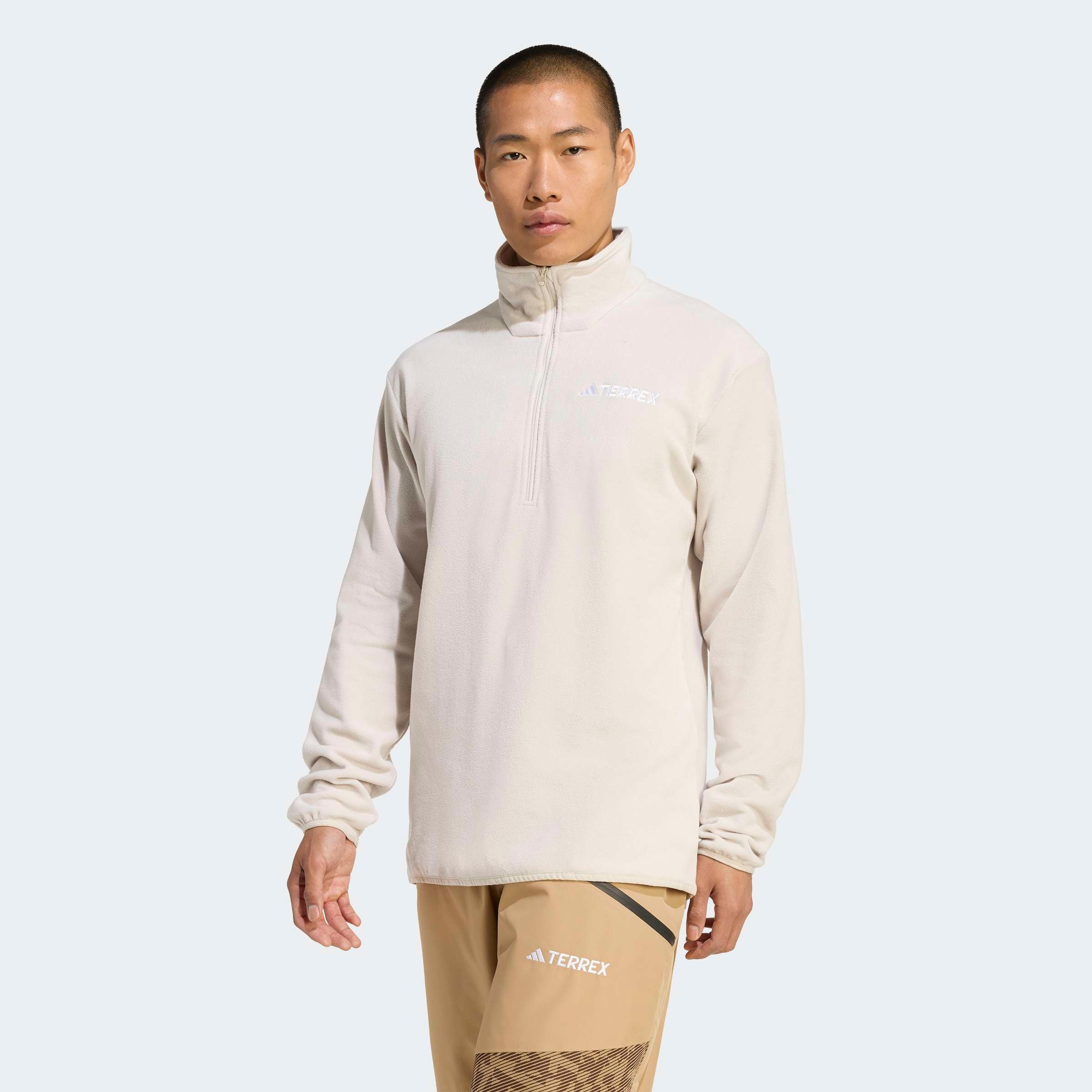 adidas TERREX Fleecepullover "MT ESS HZ FL", mit Reißverschluss, aus Polyester, sportlicher Stil