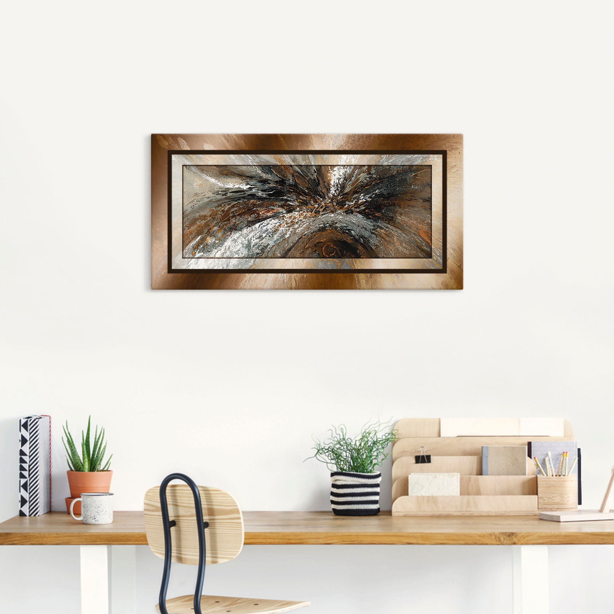 Artland Wandbild "Gold Abstrakt 1" Gegenstandslos 1 Stk. tlg. als Alubild, günstig online kaufen