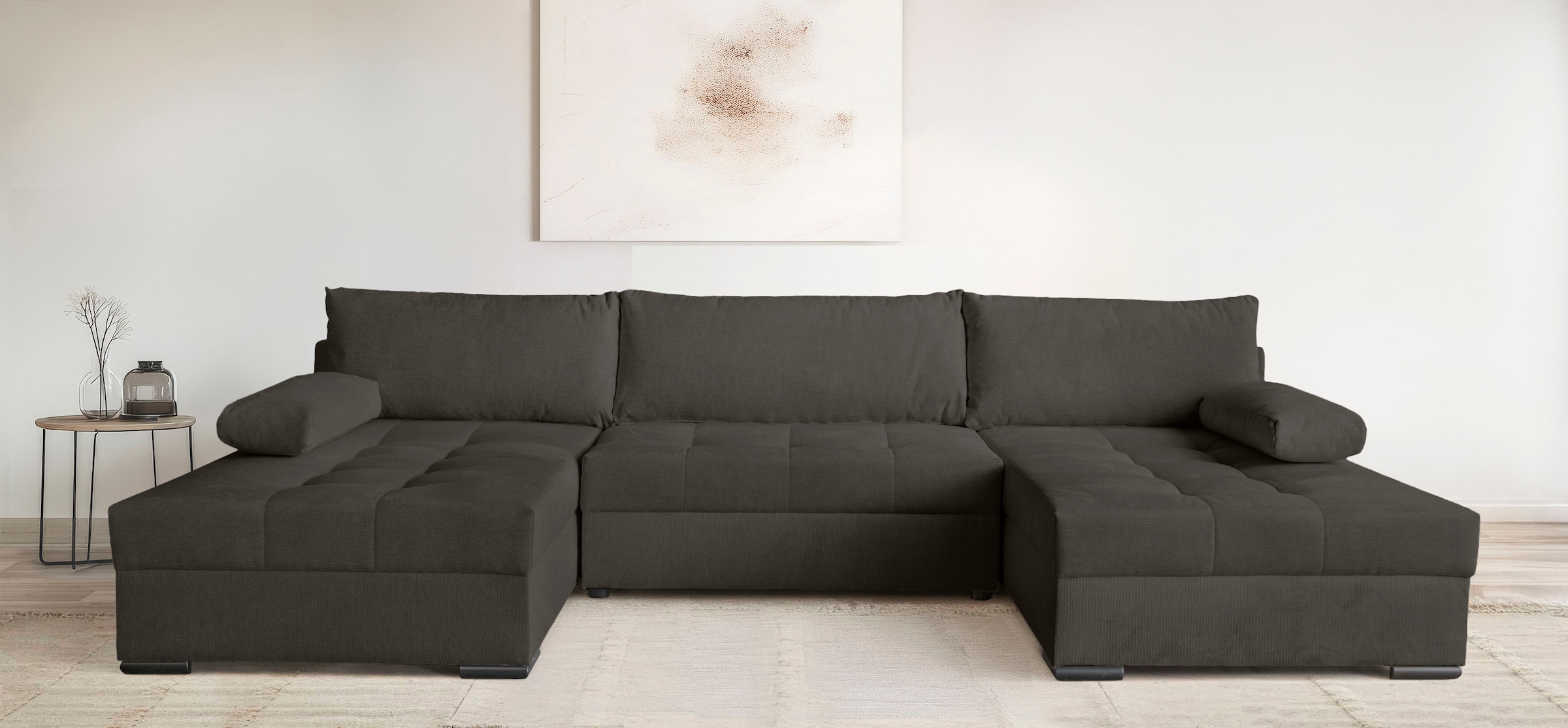 OTTO home Wohnlandschaft "U-Form Home System" 2 Ottomanen,Bonnelfederkern, günstig online kaufen