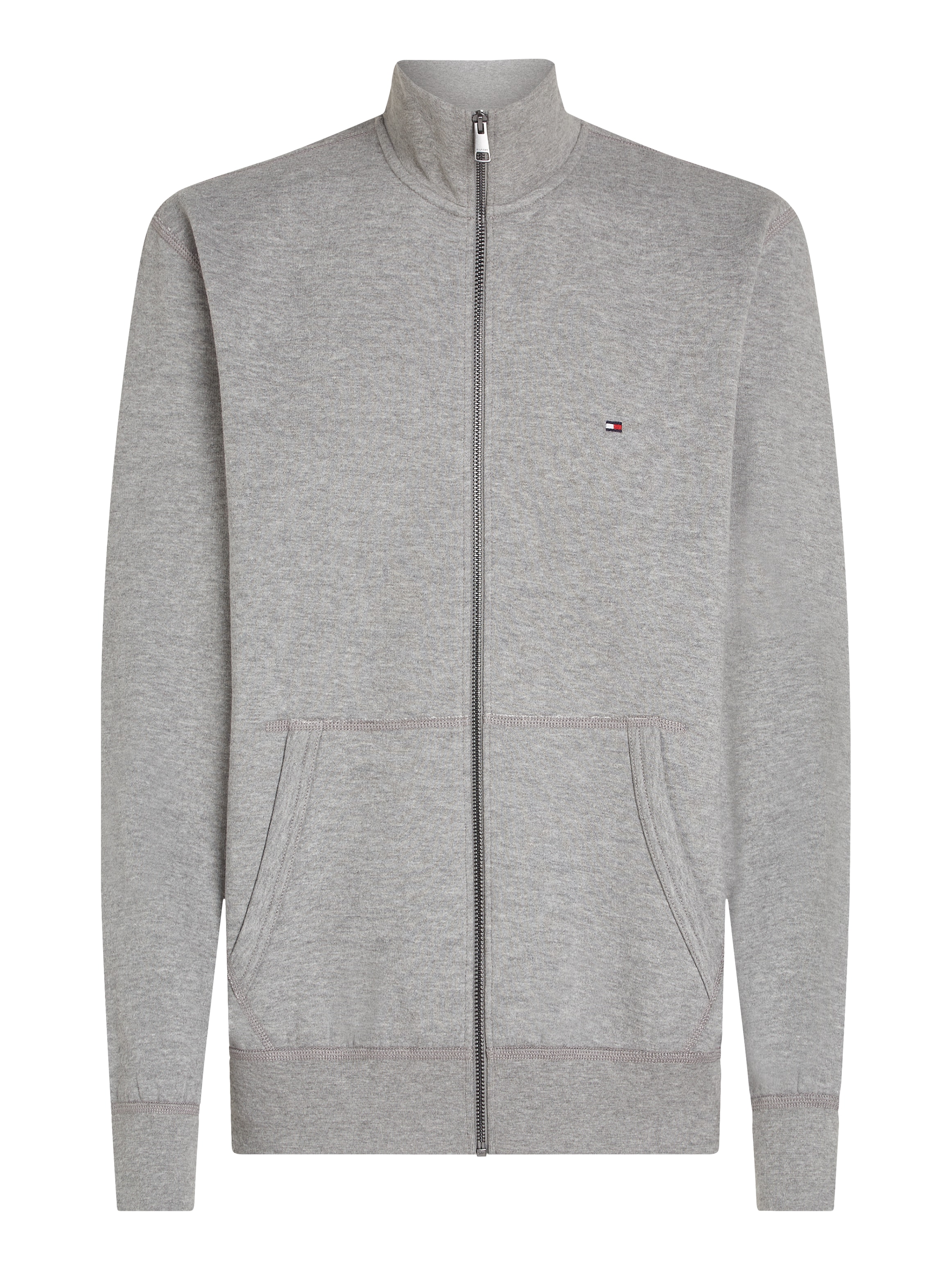 Tommy Hilfiger Sweatjacke »ESSENTIAL FLEECE ZT STAND COLLAR«, mit Logostickerei