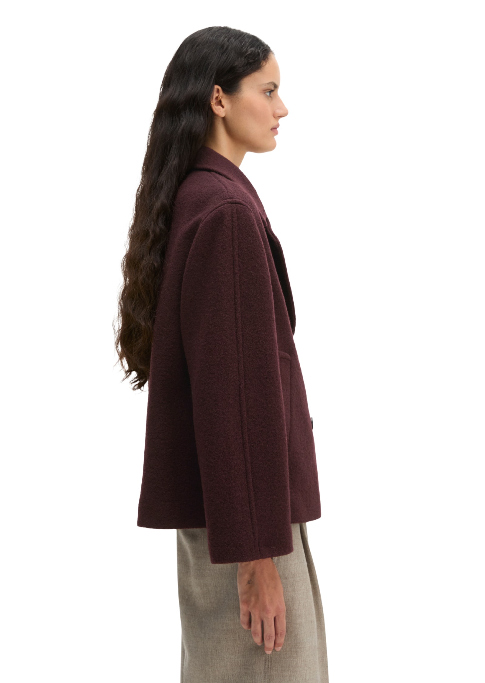 Marc O'Polo Outdoorjacke »aus italienischer Boild Wool« ohne Kapuze