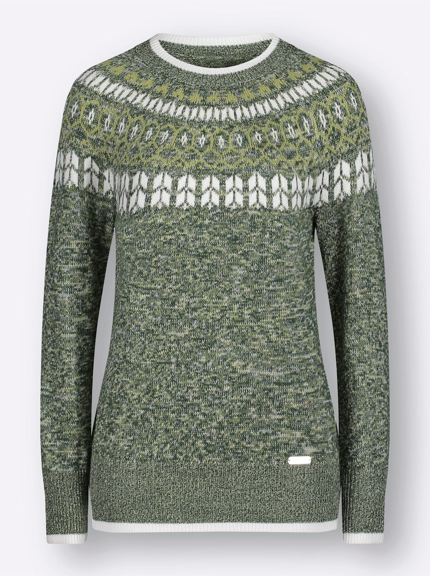 Casual Looks Norwegian Sweater Women's Green Size 46 3