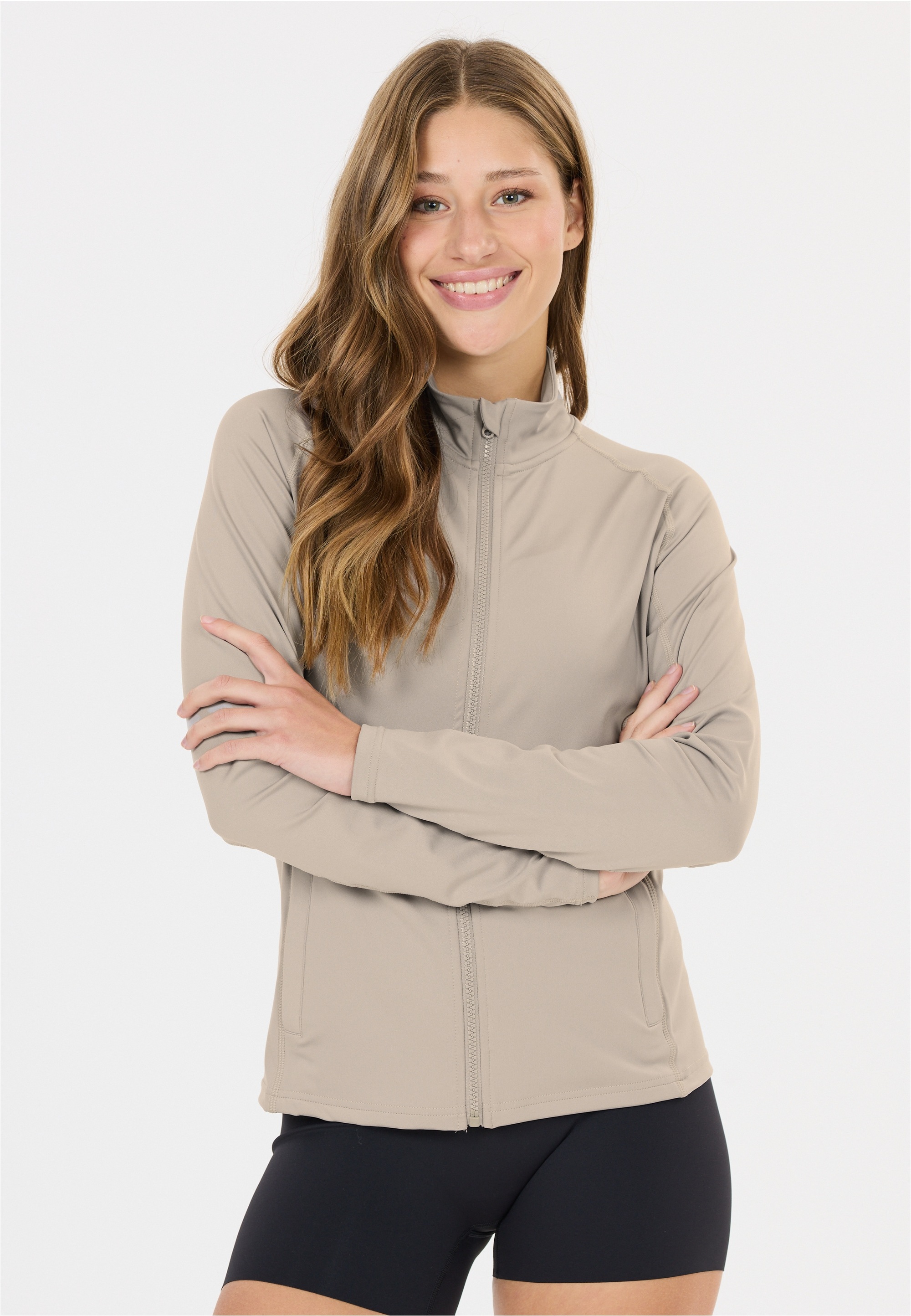 ATHLECIA Outdoorjacke "Krosa" mit Vollreißverschluss und Flatlock-Nähten
