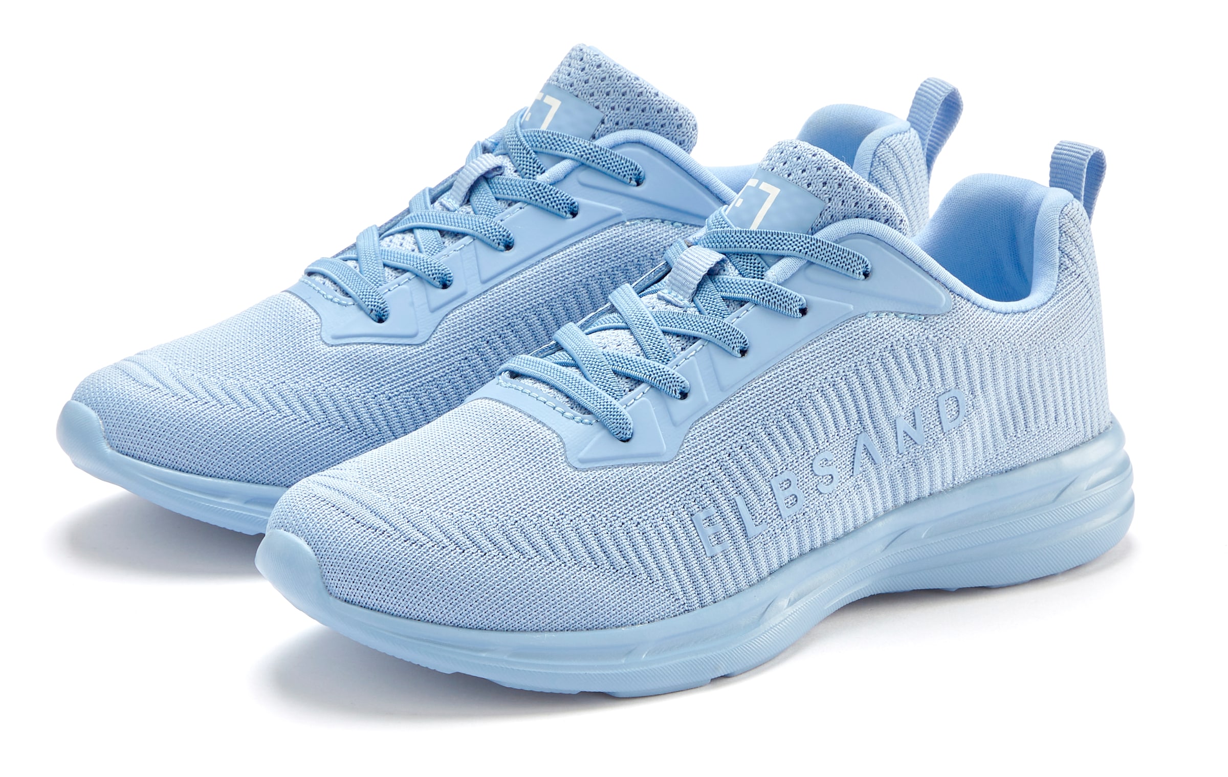 Sneaker ELBSAND "Freizeitschuh, Halbschuh, Turnschuh", Herren, Gr. 36, blau, Obermaterial: 70% Textilmaterial, 30% Lederimitat. Decksohle: 100% Textilmaterial. Futter: 100% Textilmaterial. Laufsohle: 100% Synthetik, unifarben, Schuhe Sneaker, mit elastisc