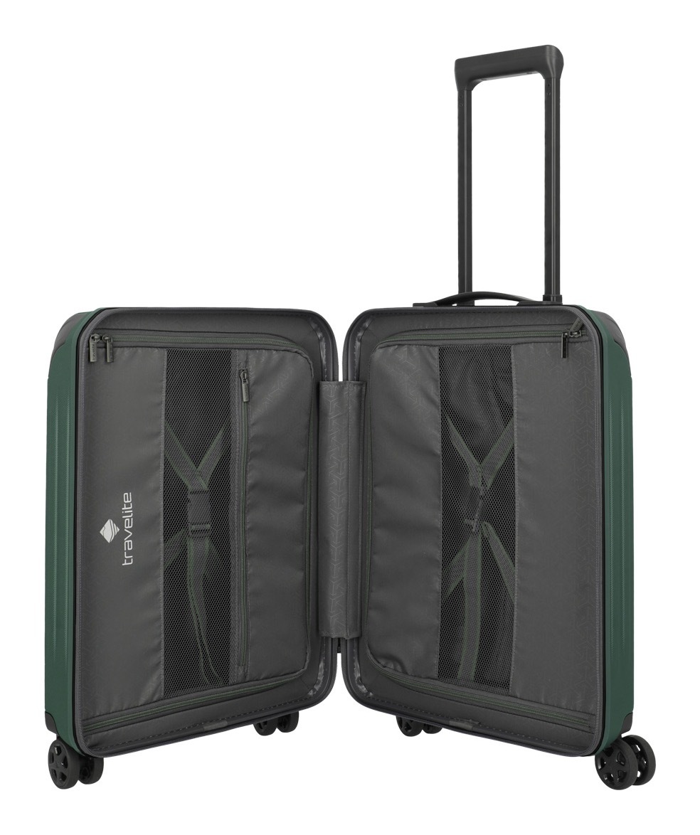 travelite Trolleyset »DYNAMIIC S/M/L, verschiedene Farben«, (Set, 3 tlg., S/M/L), Hartschalen-Koffer ABS Volumenerweiterung bei M/L