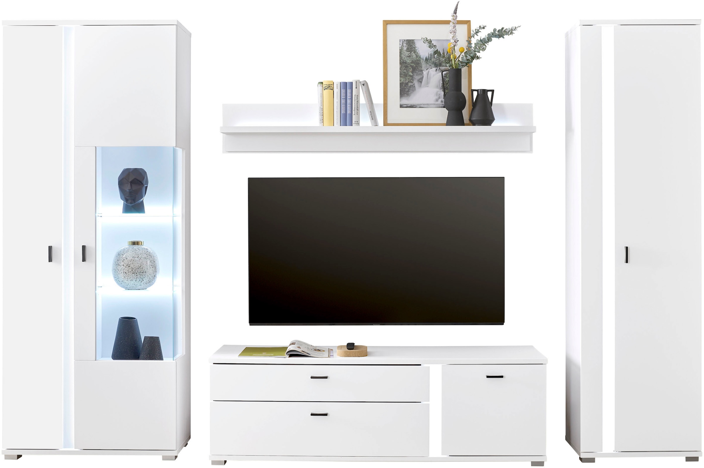 INOSIGN Wohnwand "LONG ISLAND", (Set, 4 St.), in moderner Trendfarbe,inklus günstig online kaufen