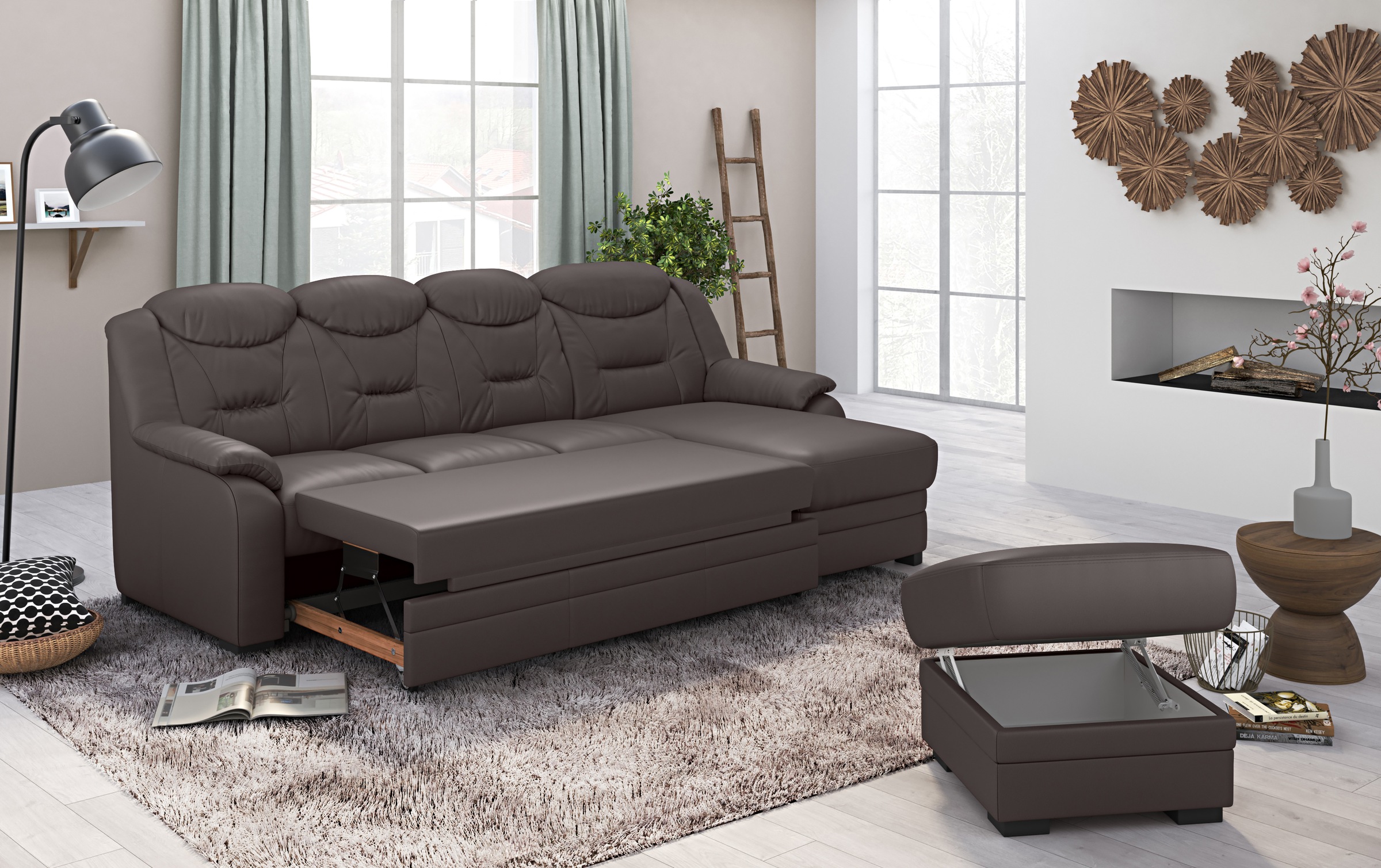 COTTA Ecksofa »Marcus L-Form«, wahlweise mit Bettfunktion