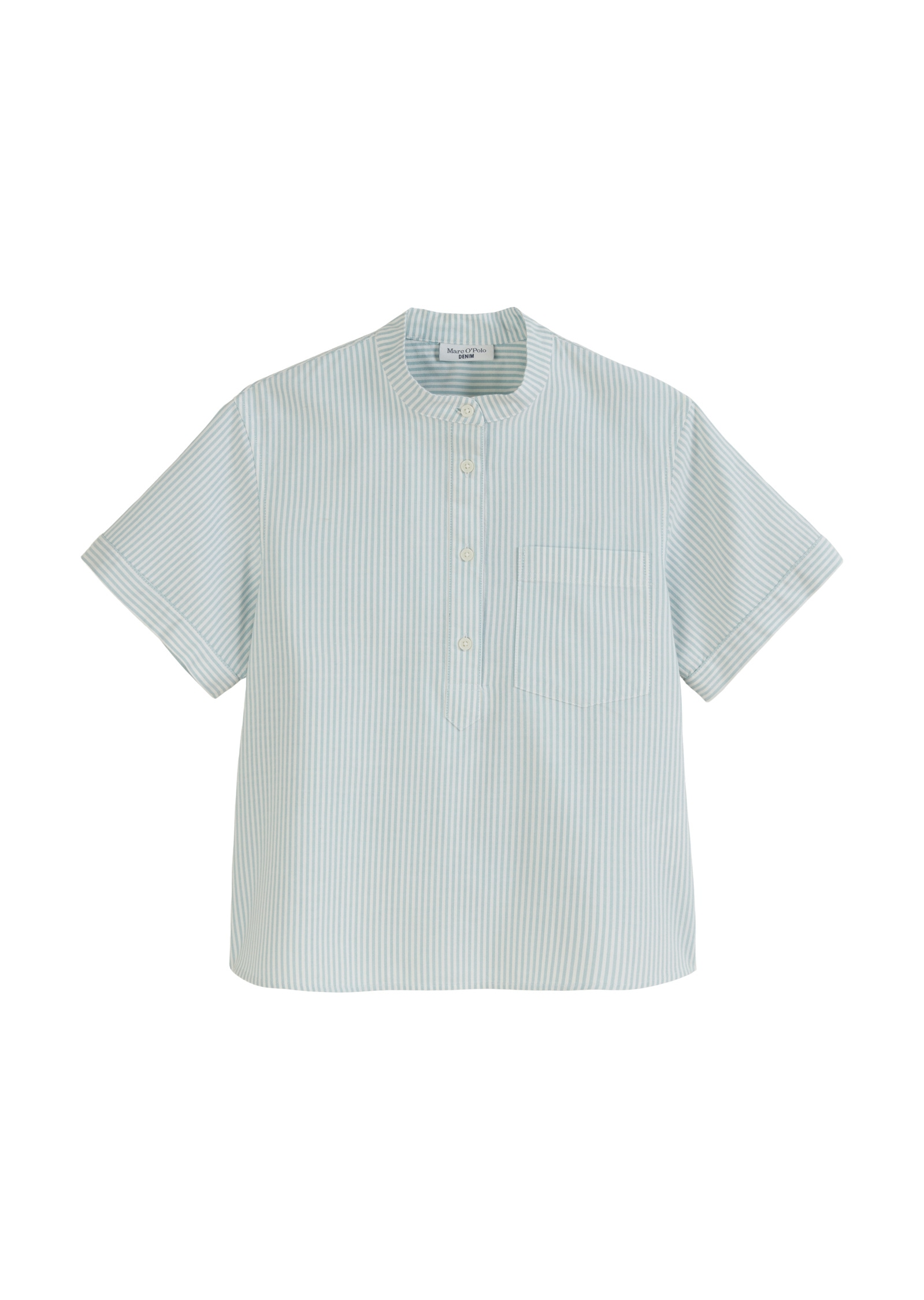 Marc O'Polo DENIM Kurzarmbluse »aus gestreiftem Oxford«