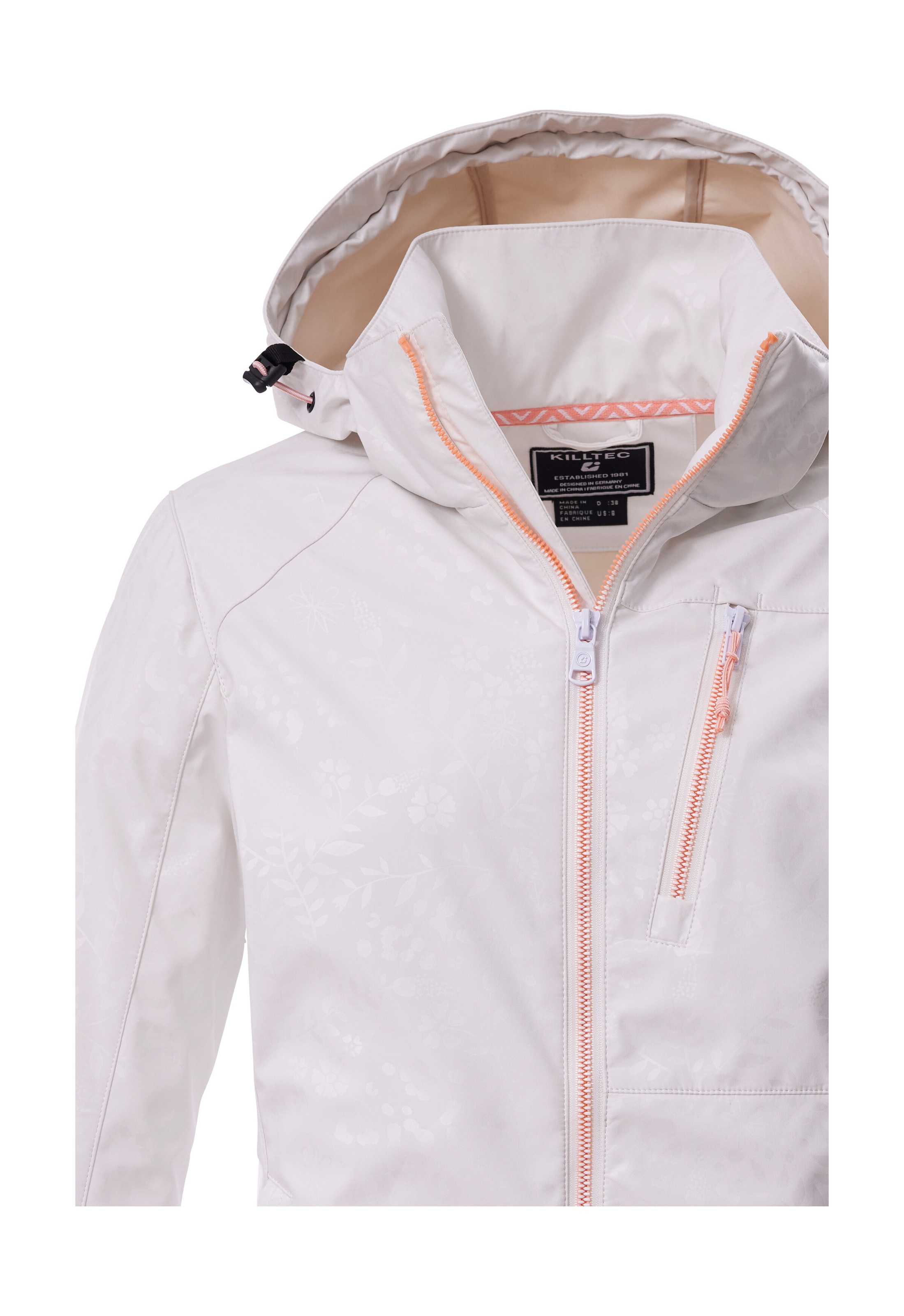 Killtec Softshelljacke »KOS 13 WMN SFTSHLL JCKT FLORAL« Wasserabweisende, winddichte Softshelljacke mit floralem Muster