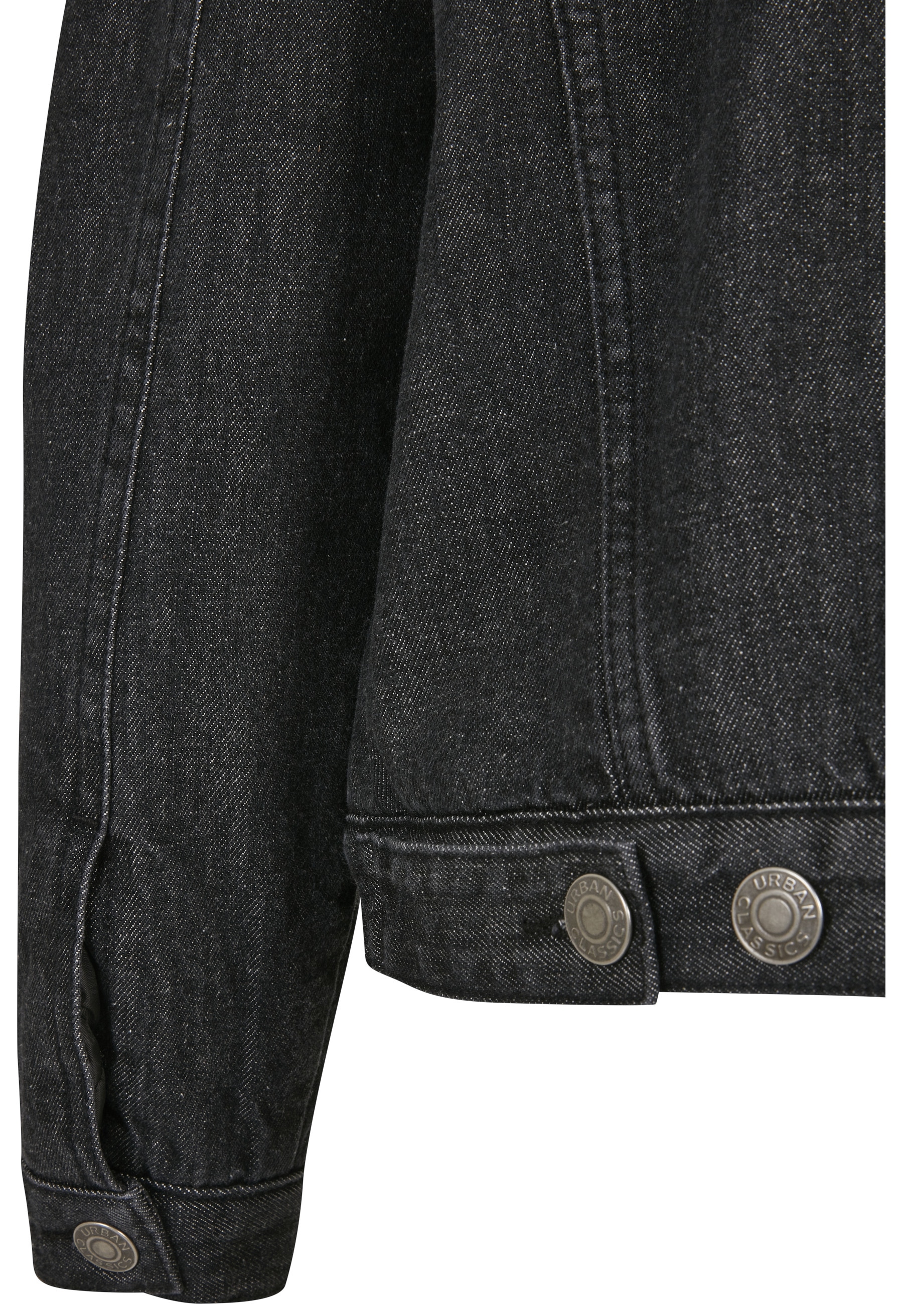 URBAN CLASSICS Jeansjacke »Urban Classics Damen Ladies Oversized Sherpa Denim Jacket« 1 Stk. tlg. ohne Kapuze