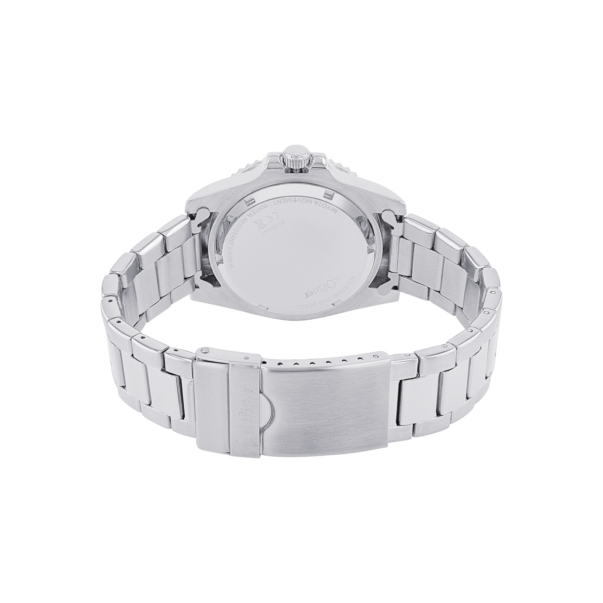 s.Oliver Quarzuhr, Armbanduhr, Herrenuhr, Edelstahlarmband, analog, Tag