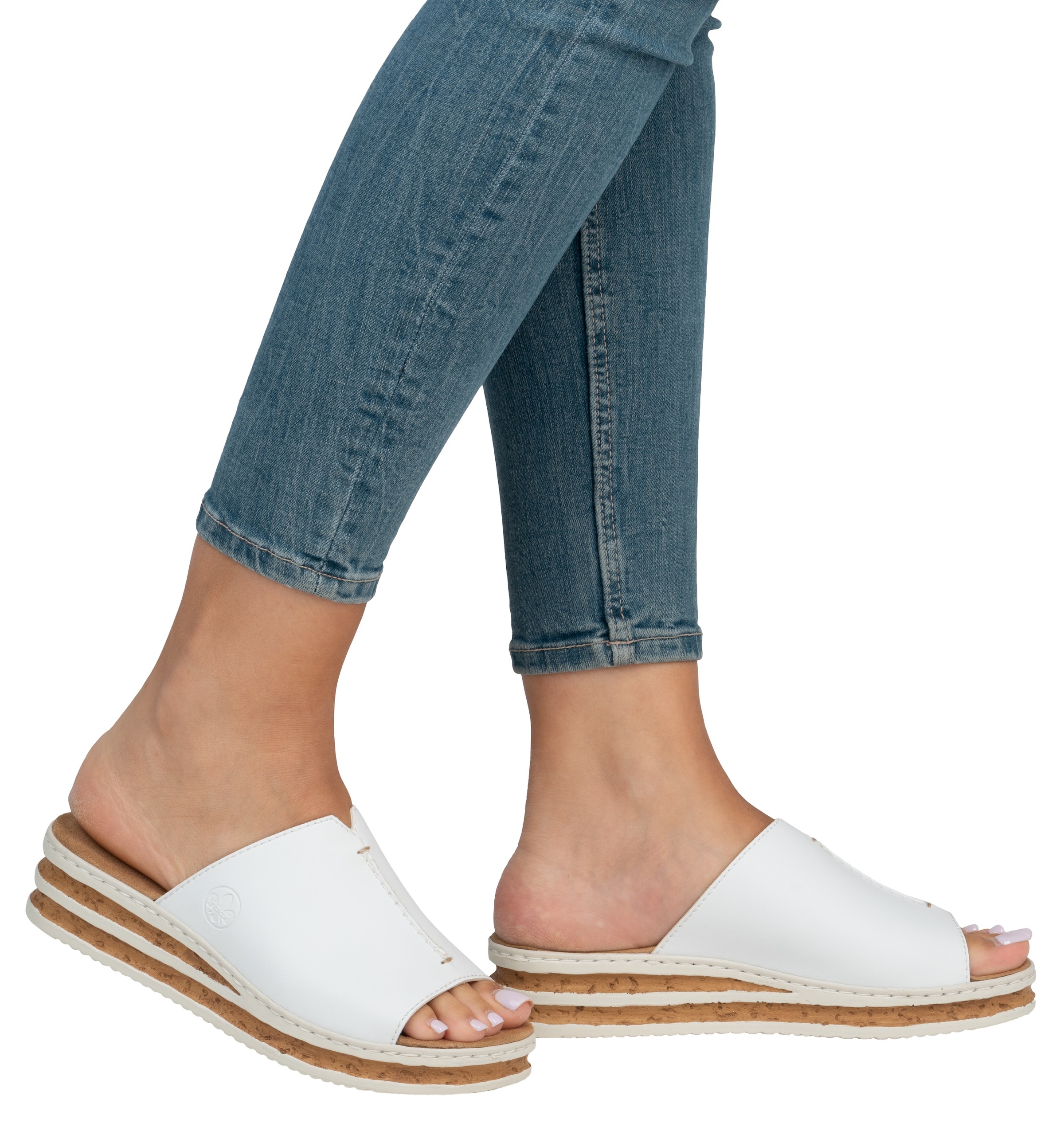 Rieker Keilpantolette, Sommerschuh, Hausschuh, Keilabsatz, zum Schlupfen