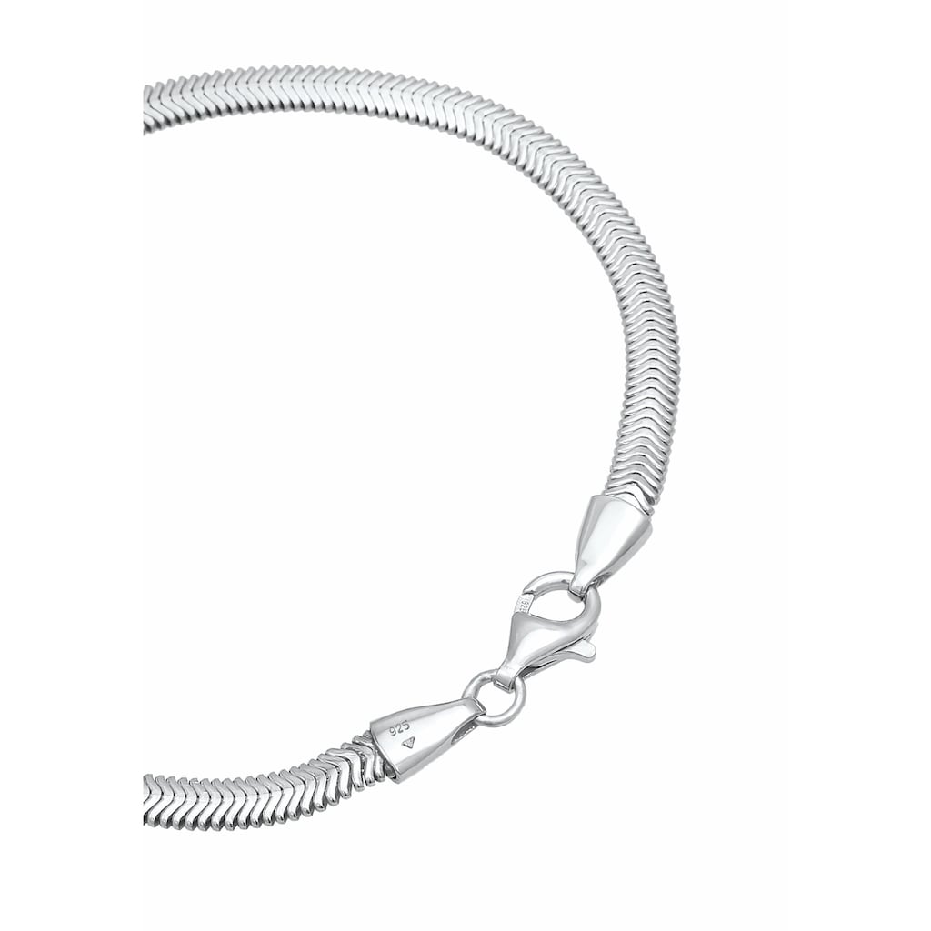 Kuzzoi Armband »Flach Elegant Schlangenkette Fischgräte 925 Silber«