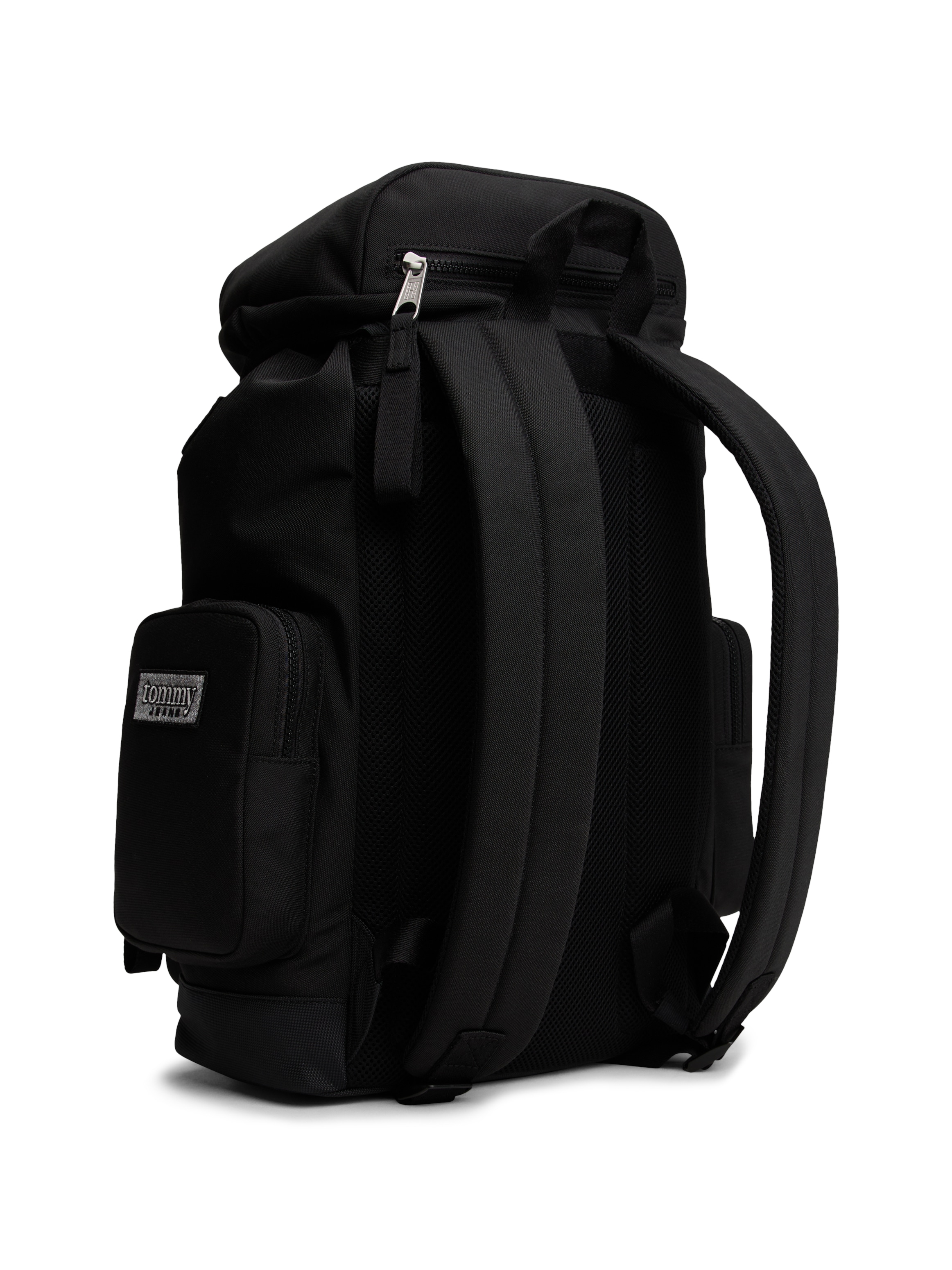 Tommy Jeans Freizeitrucksack »TJM ARCHIVE TREK SOLID BACKPACK« , Unisex Rolltop-Rucksack, Travelrucksack, Wanderrucksack mit Patches
