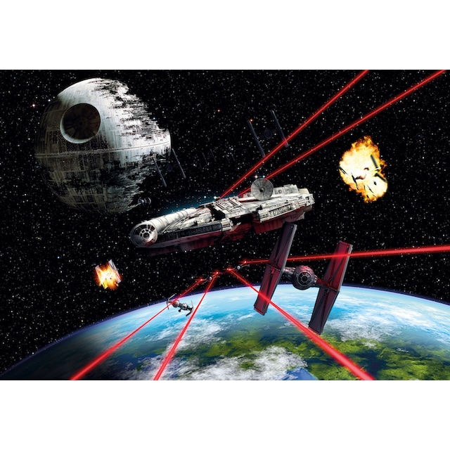 Komar Fototapete »Star Wars Millennium Falcon«, 368x254 cm (Breite x Höhe),  inklusive Kleister auf Rechnung | BAUR