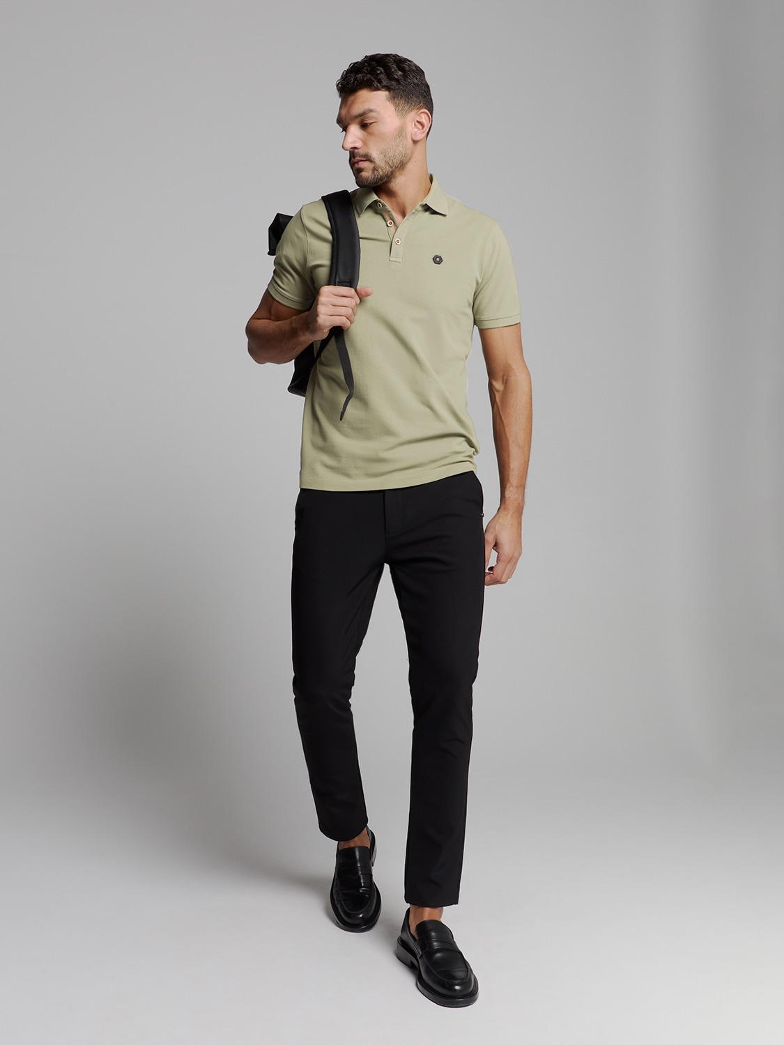 NO EXCESS Poloshirt »No Excess Poloshirt Polo Pique Garment Dyed«