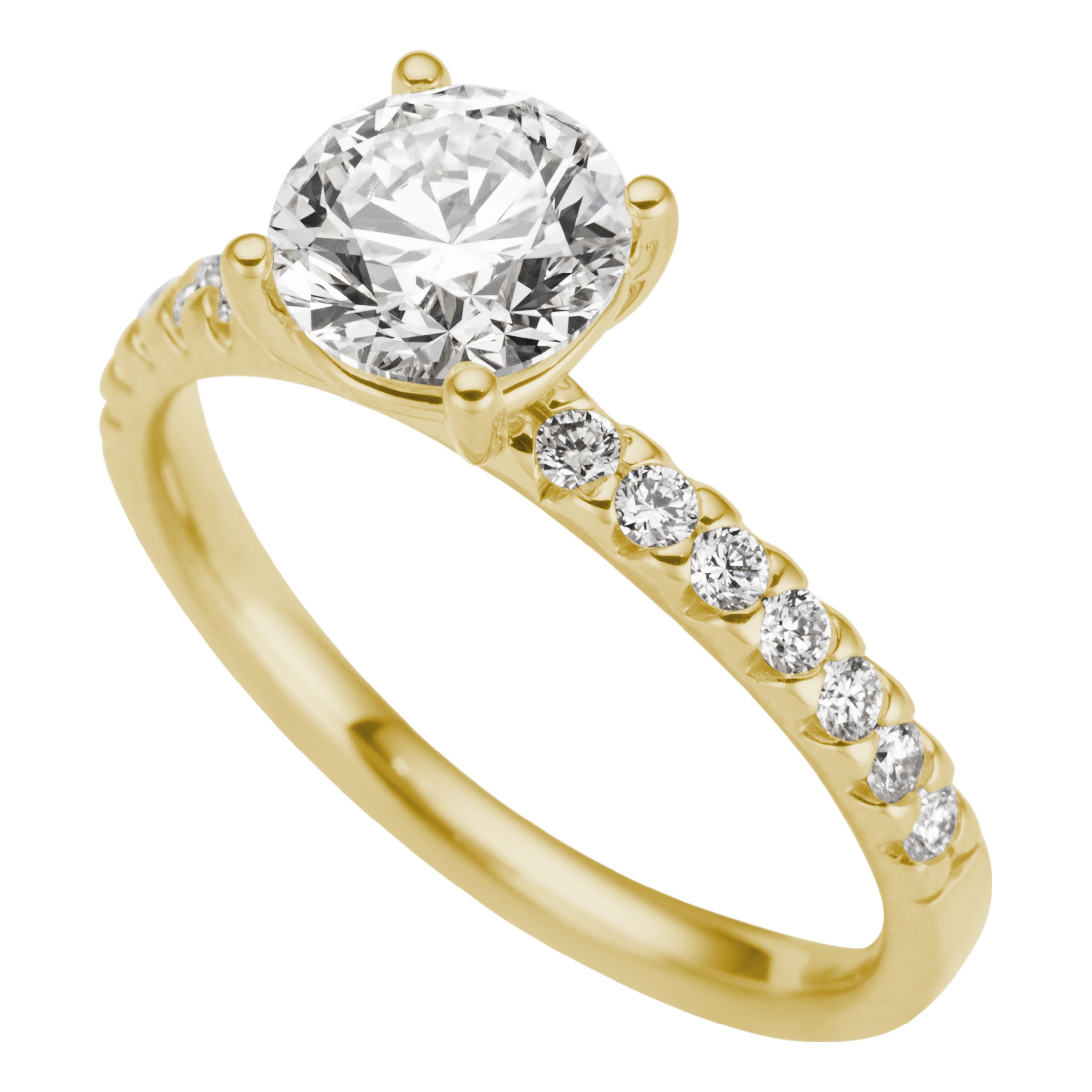 Firetti Goldring »Schmuck Geschenk Gold 333 Vorsteckring Verlobung Solitär Lab Grown« mit Brillanten