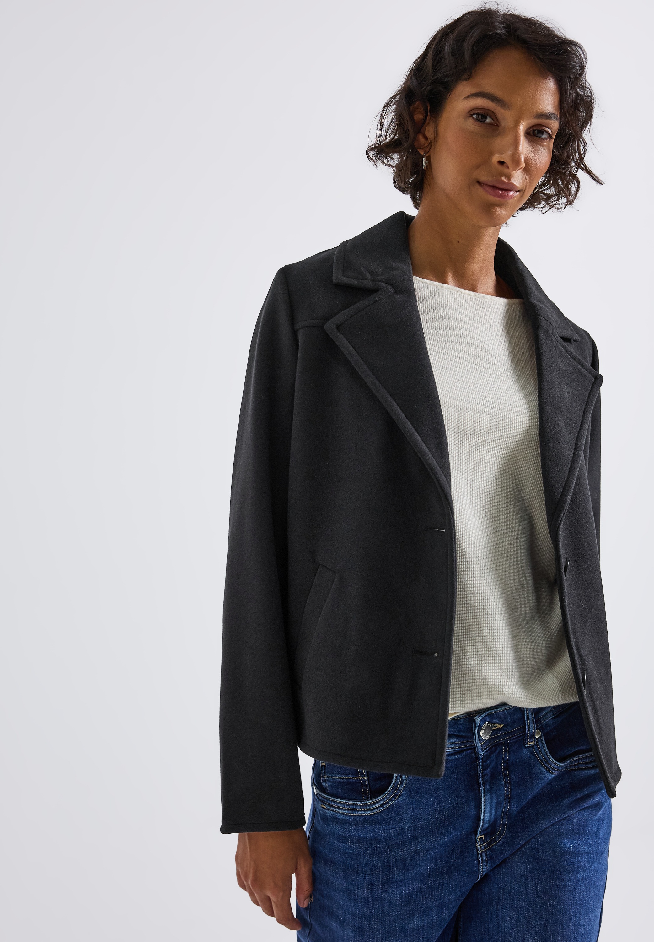 STREET ONE Kurzjacke, ohne Kapuze, mit Reverskragen günstig online kaufen