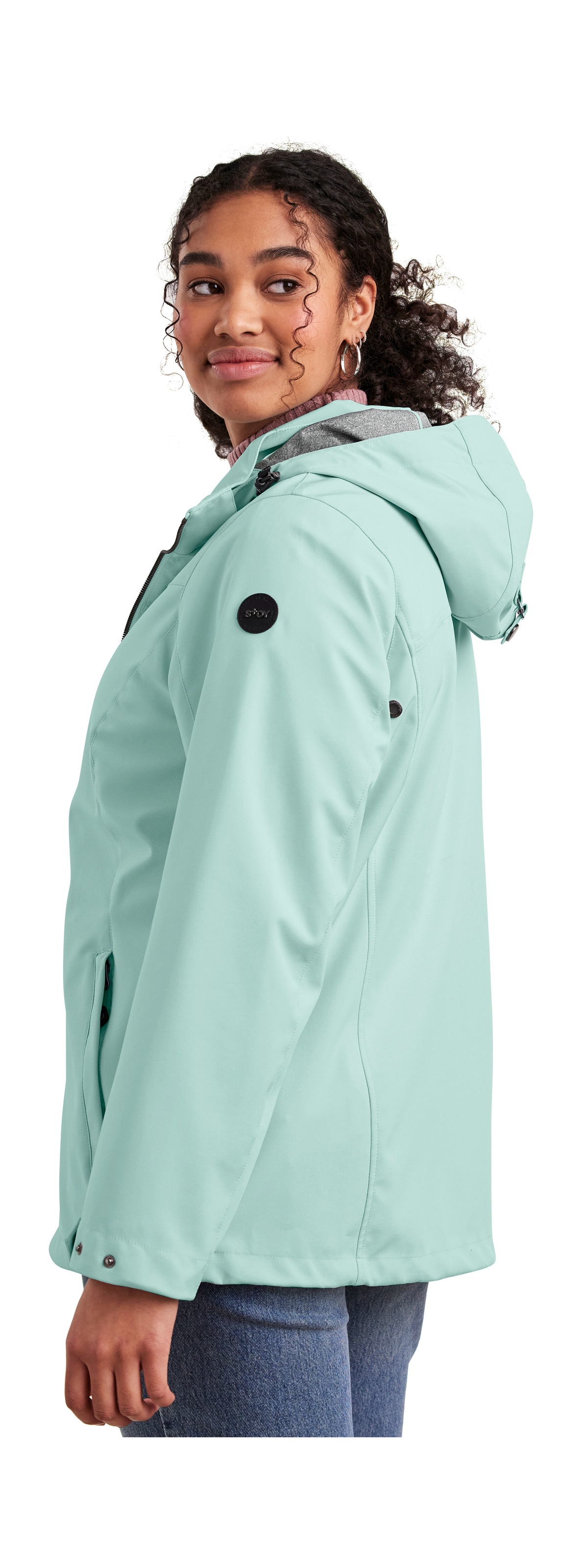 STOY Softshelljacke »STS 1 WMN SFTSHLL JCKT«, Damen Softshelljacke: wasserabweisend, winddicht, atmungsaktiv