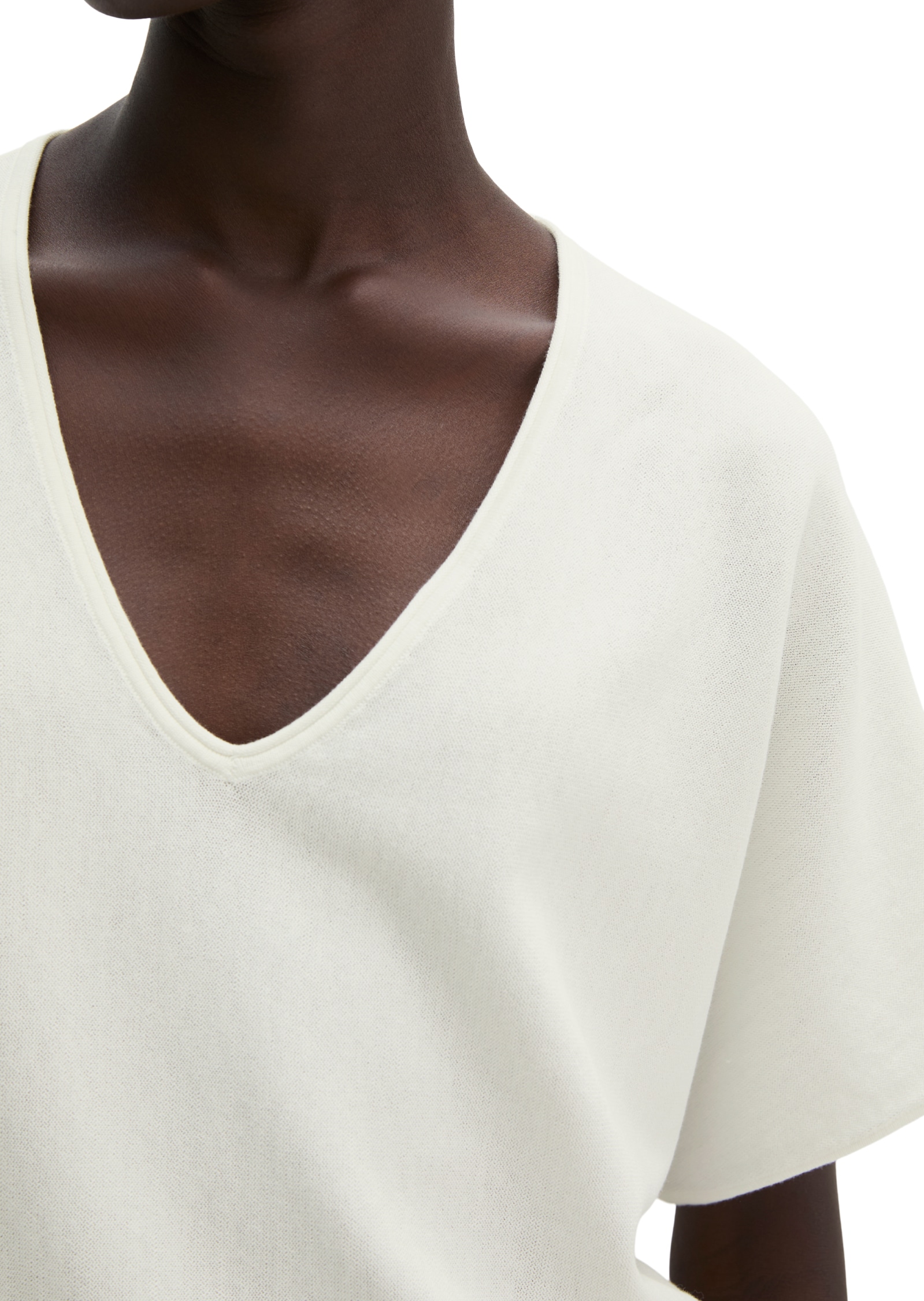 Marc O'Polo Kurzarmpullover loose aus reinem Baumwollgarn