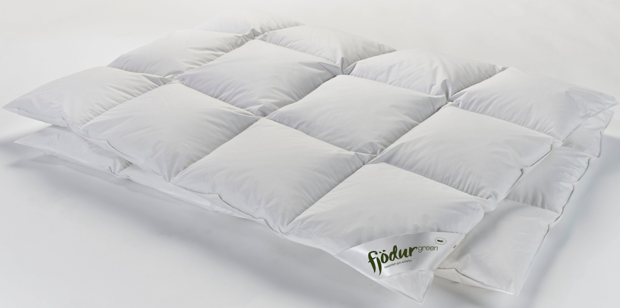 Thumbnail - fjödur Daunenbettdecke + Kopfkissen "Fleur" Das Set besteht aus 1 Kissen und 1 Bettdecke