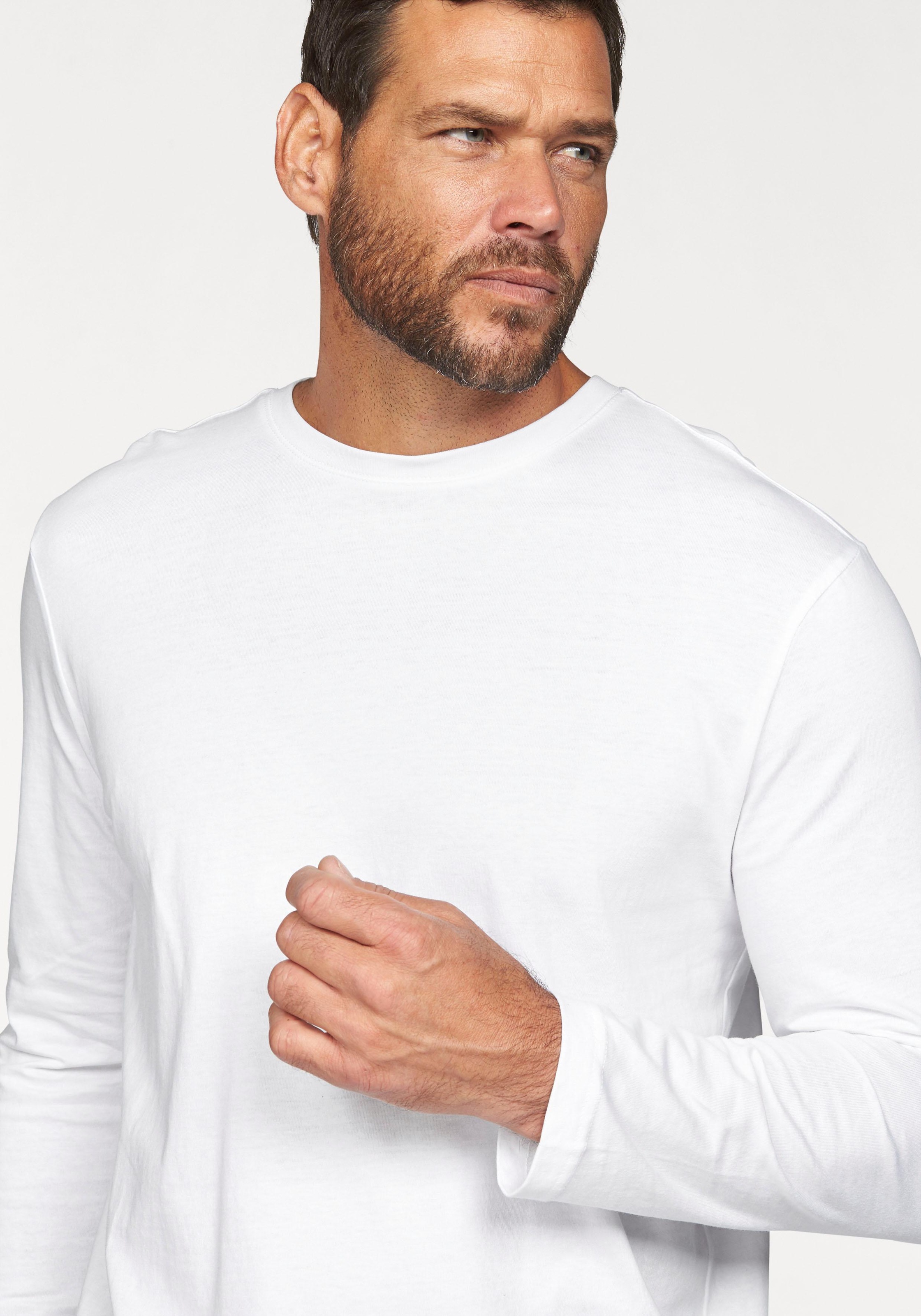 Man's World Langarmshirt Weiß XXL 3