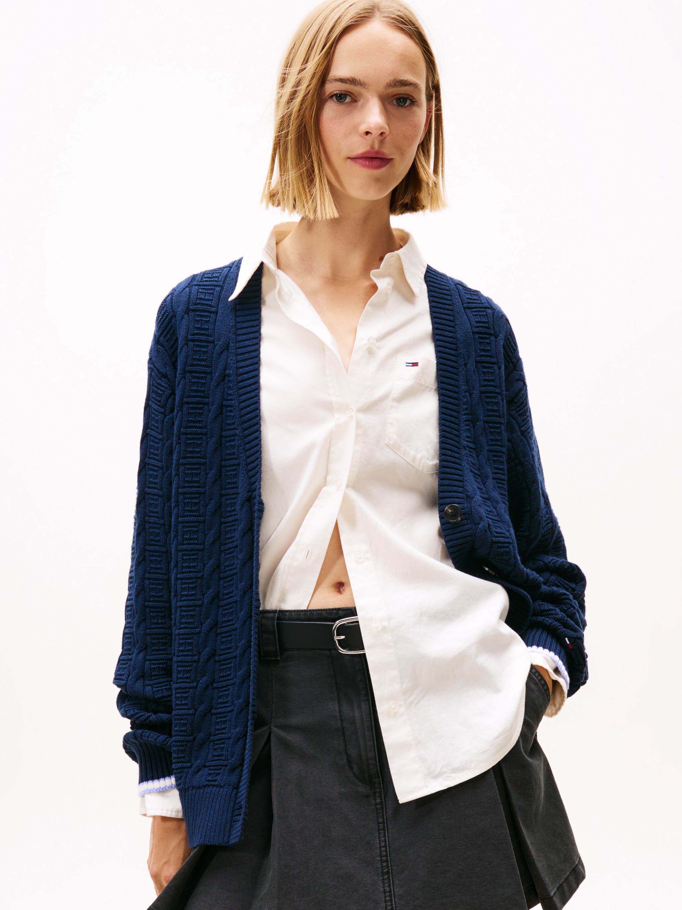 Tommy Jeans Strickjacke "TJW CABLE CARDIGAN", mit Zopfmuster günstig online kaufen