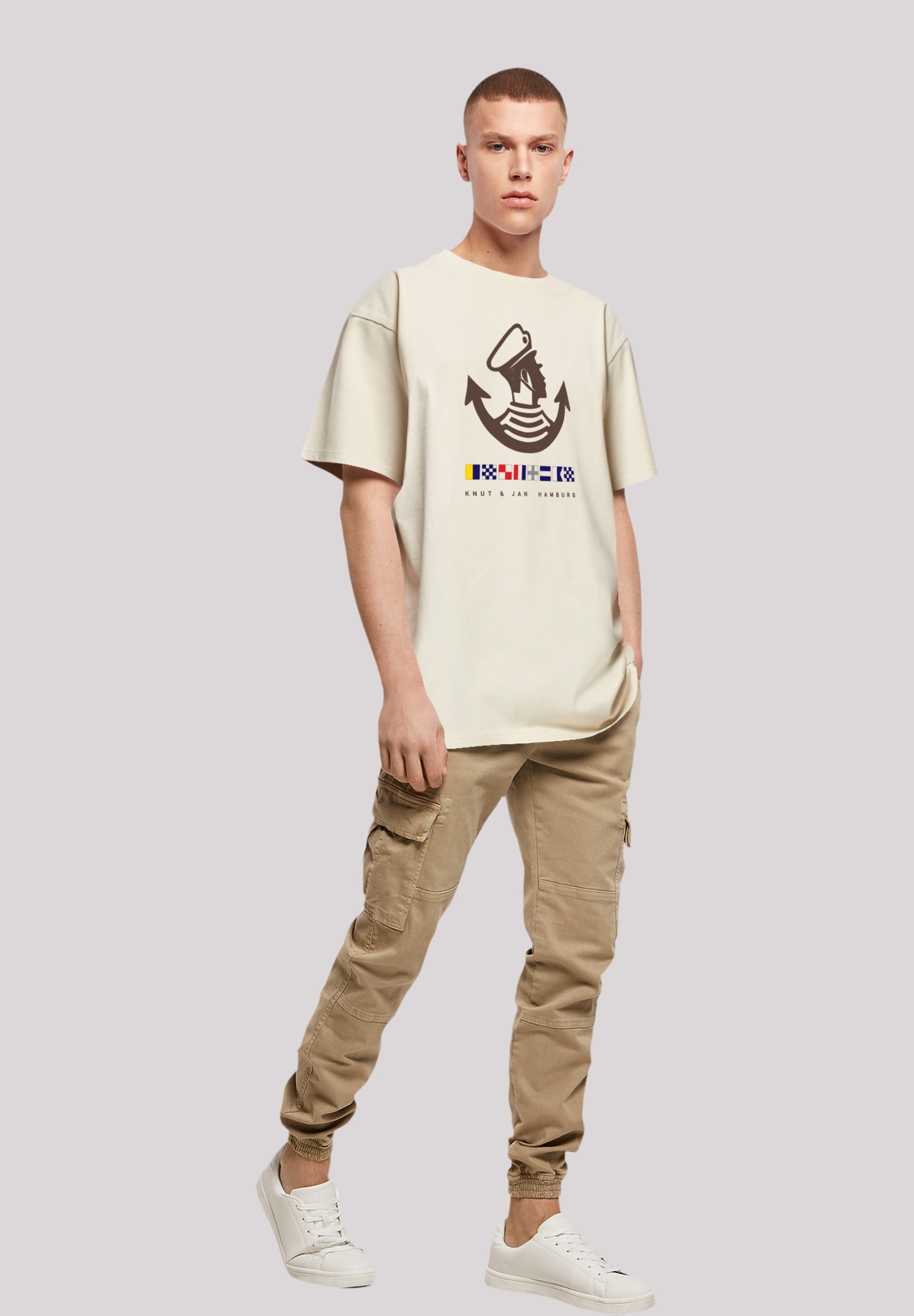 F4NT4STIC T-Shirt »Knut & Jan Hamburg Logo«, Print