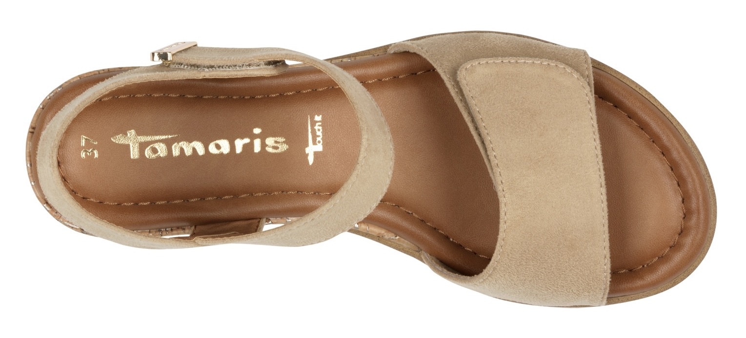 Tamaris Keilsandalette, Riemchensandale, Sommerschuh in veganer Verarbeitung