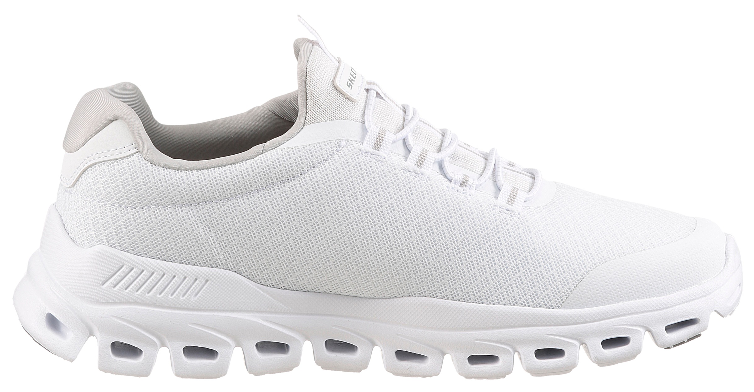 Slip-On Sneaker SKECHERS "GLIDE-STEP", Herren, Gr. 45, grau (weiß, grau), Textil, Schuhe, Trekkingschuh, Freizeitschuh, Sneaker zum Schlupfen 3