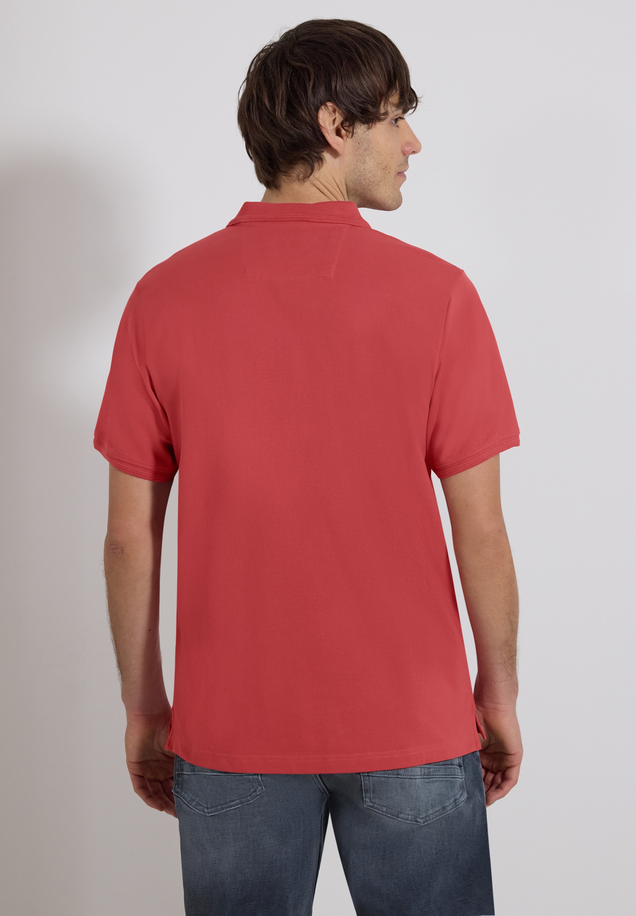 STREET ONE MEN Poloshirt aus Baumwolle mit Stretchante