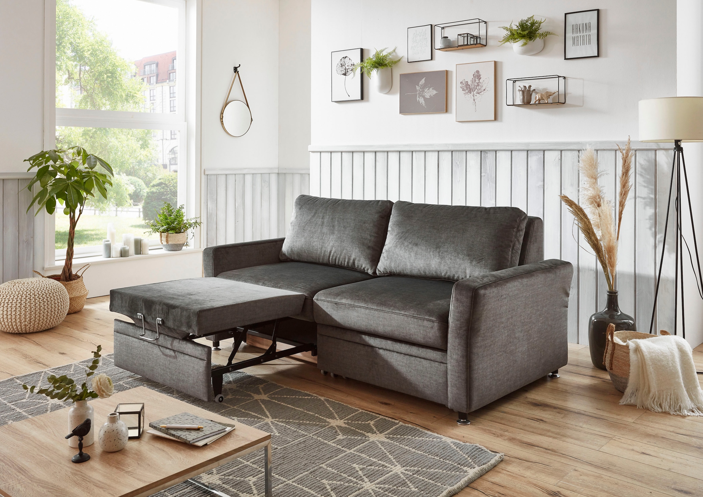 Die PlanBar Schlafsofa »MP-PD19021«, mit Längsschläferfunktion 80 bzw. 160x210 cm