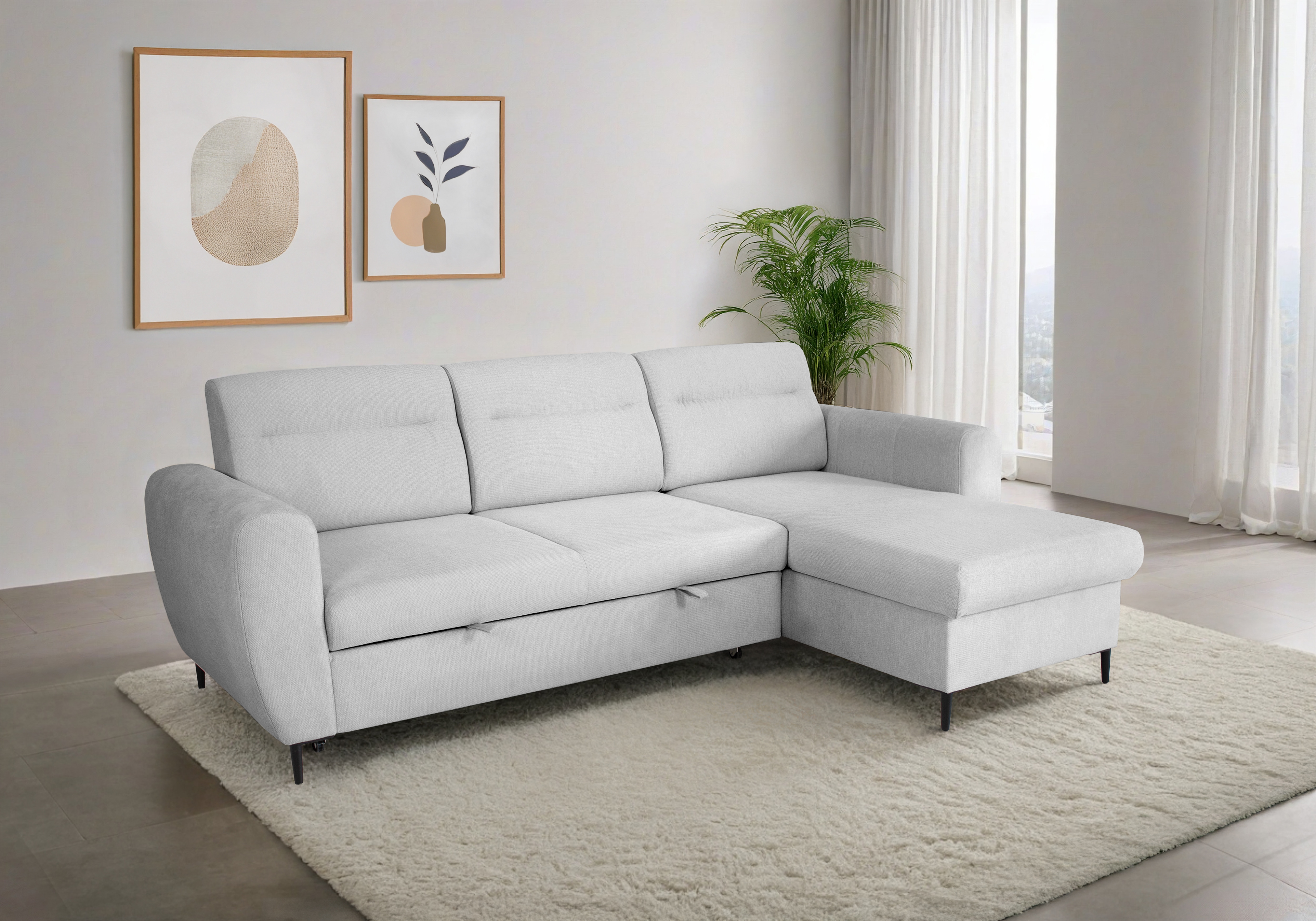 Trends by HG Ecksofa "Bella L-Form, B: 248 cm" mit Schlaffunktion & Bettkasten