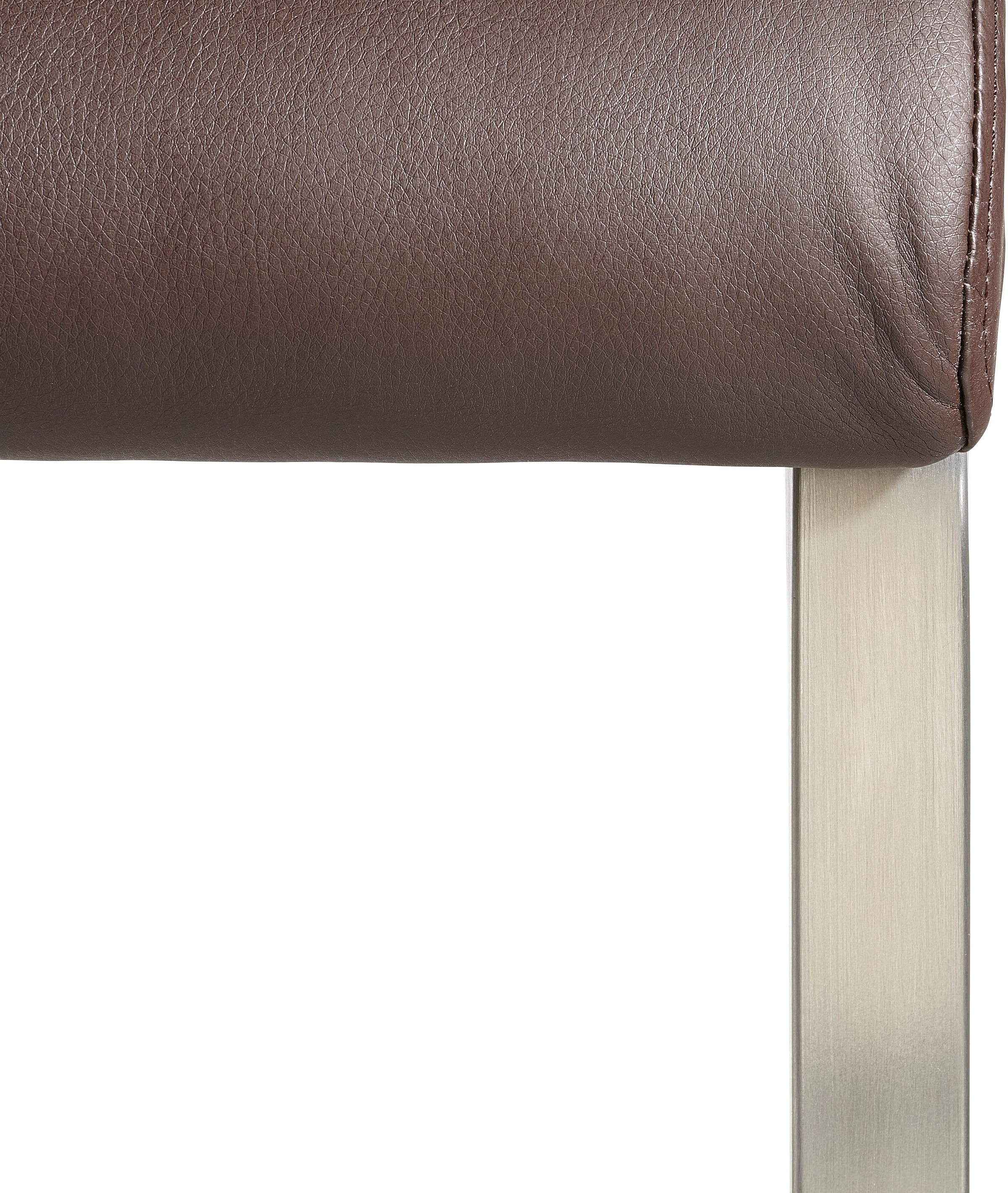 MCA furniture Freischwinger »Arco«, (Set), 2 St., Leder, Stuhl mit Echtlederbezug, belastbar bis 130 Kg