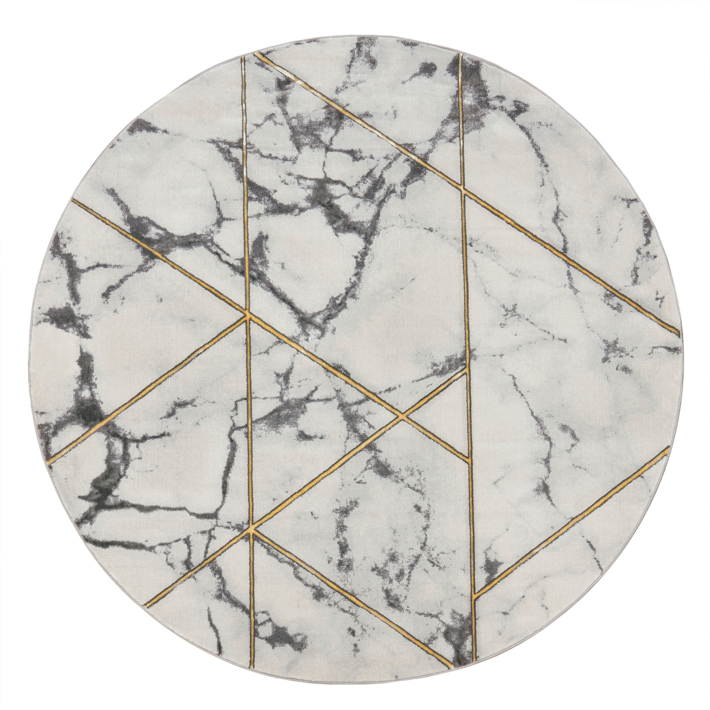 Paco Home Teppich "Kraft 524" rund 15 mm Höhe Kurzflor, modernes Marmor-Des günstig online kaufen