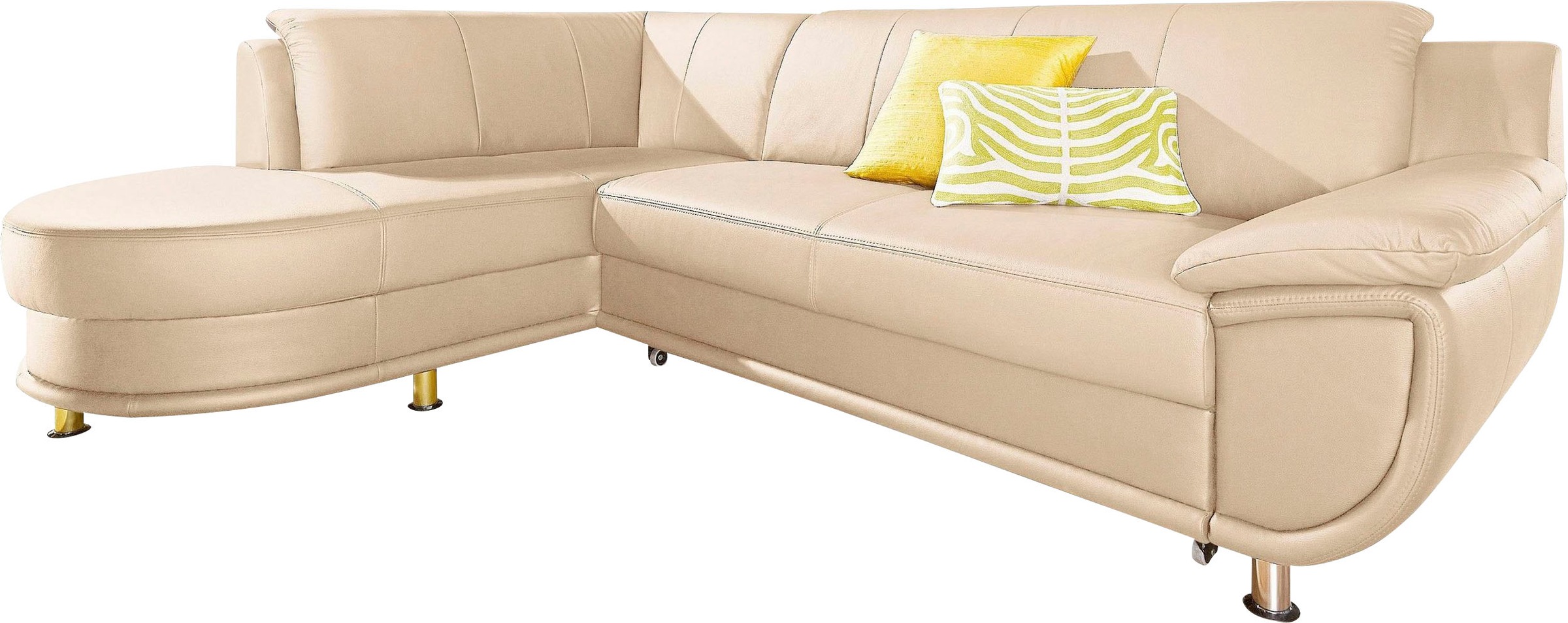 TRENDMANUFAKTUR Ecksofa "Rondo, zeitlos und elegant, bequem, L-Form", wahlw günstig online kaufen