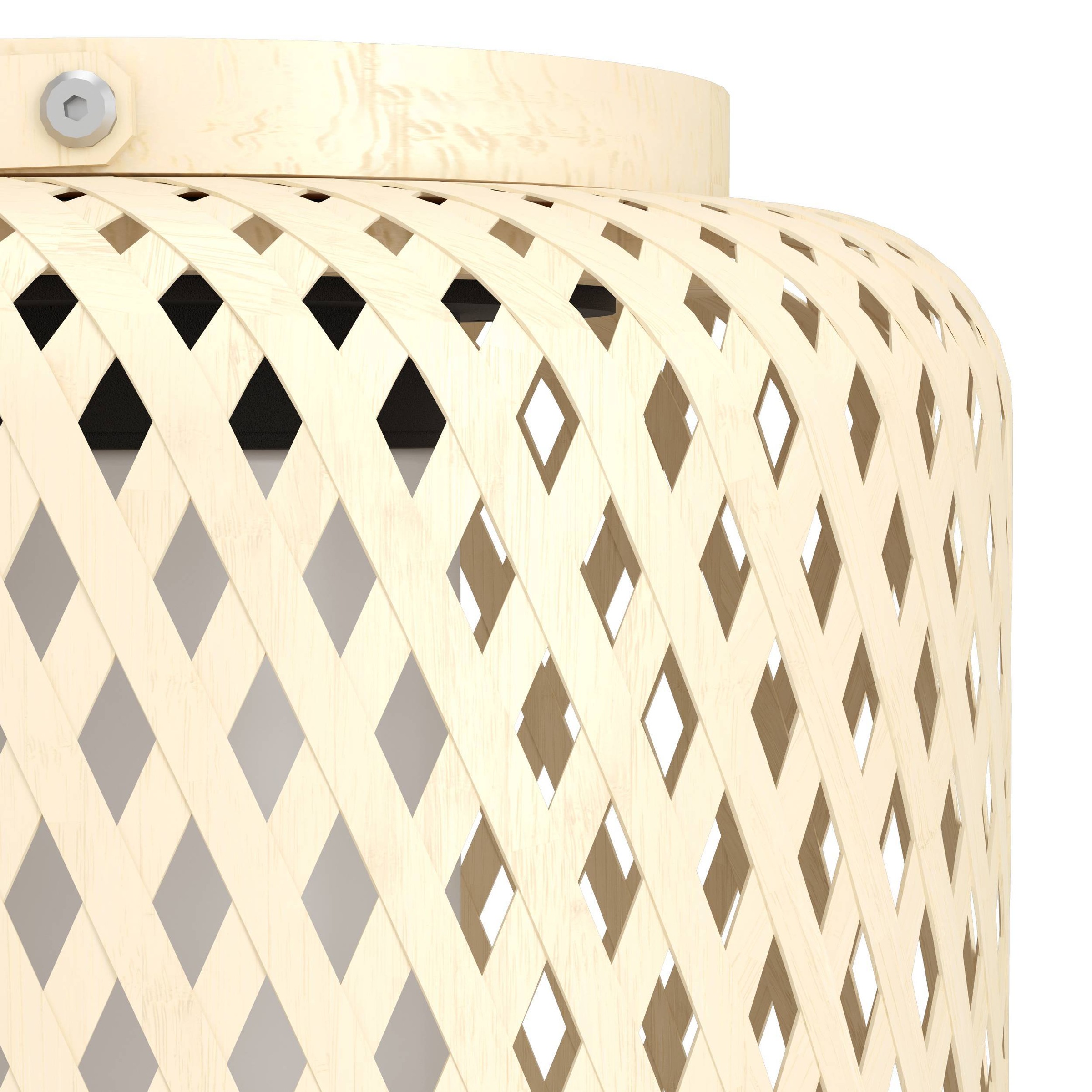 EGLO Tischleuchte »Marliano Tischlampe, Solarlampe Boho, Windlicht, Rattan, IP44, Lampe« LED-Modul 1 Stk. Neutralweiß